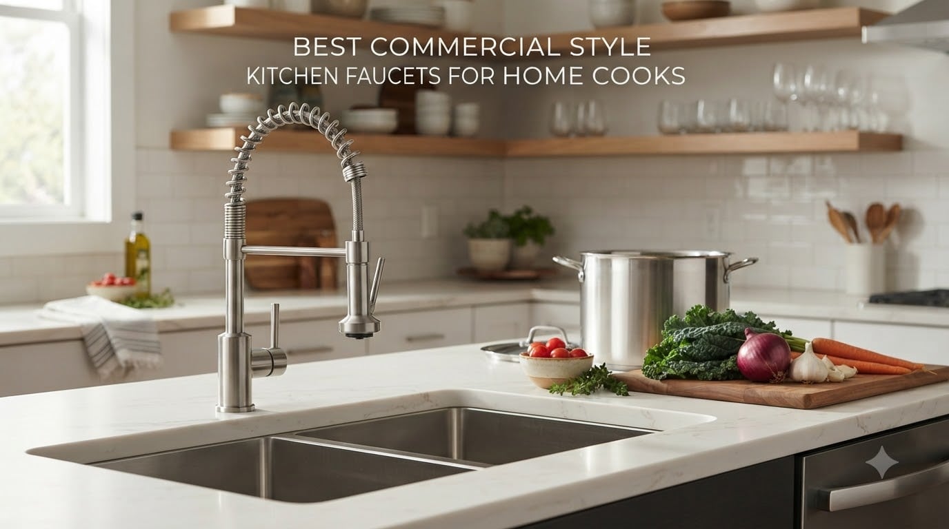 best commercial style kitchen faucets for home cooks