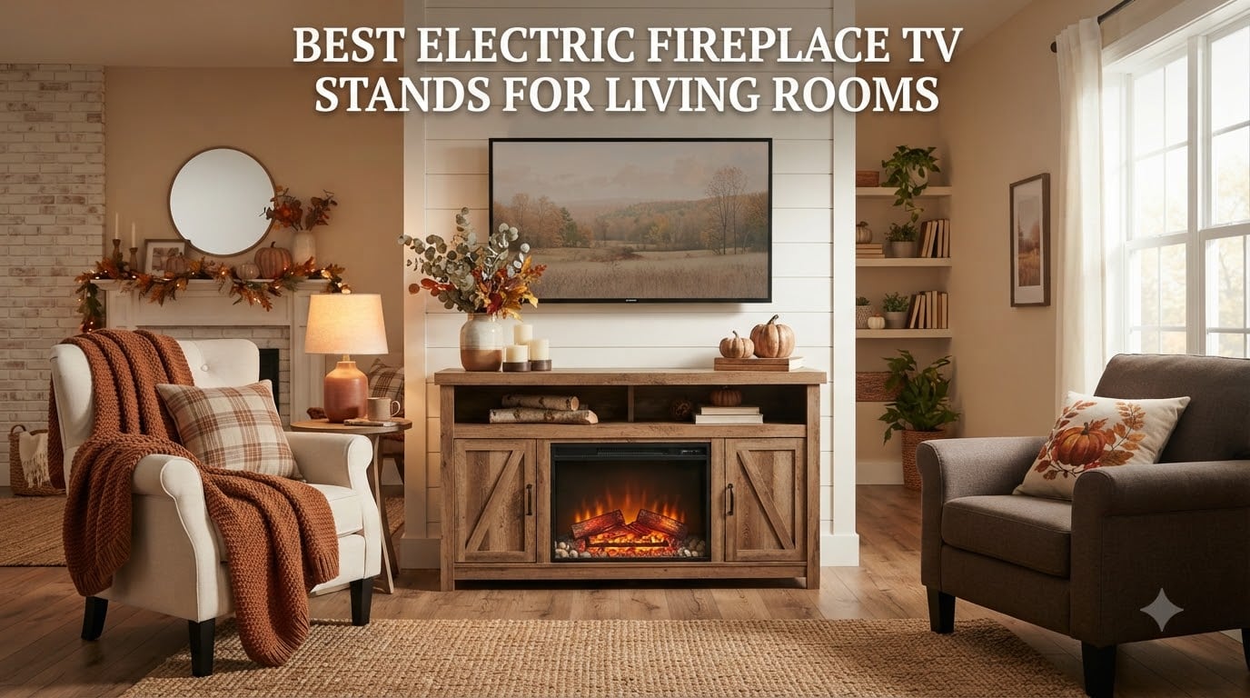 best electric fireplace TV stands for living rooms