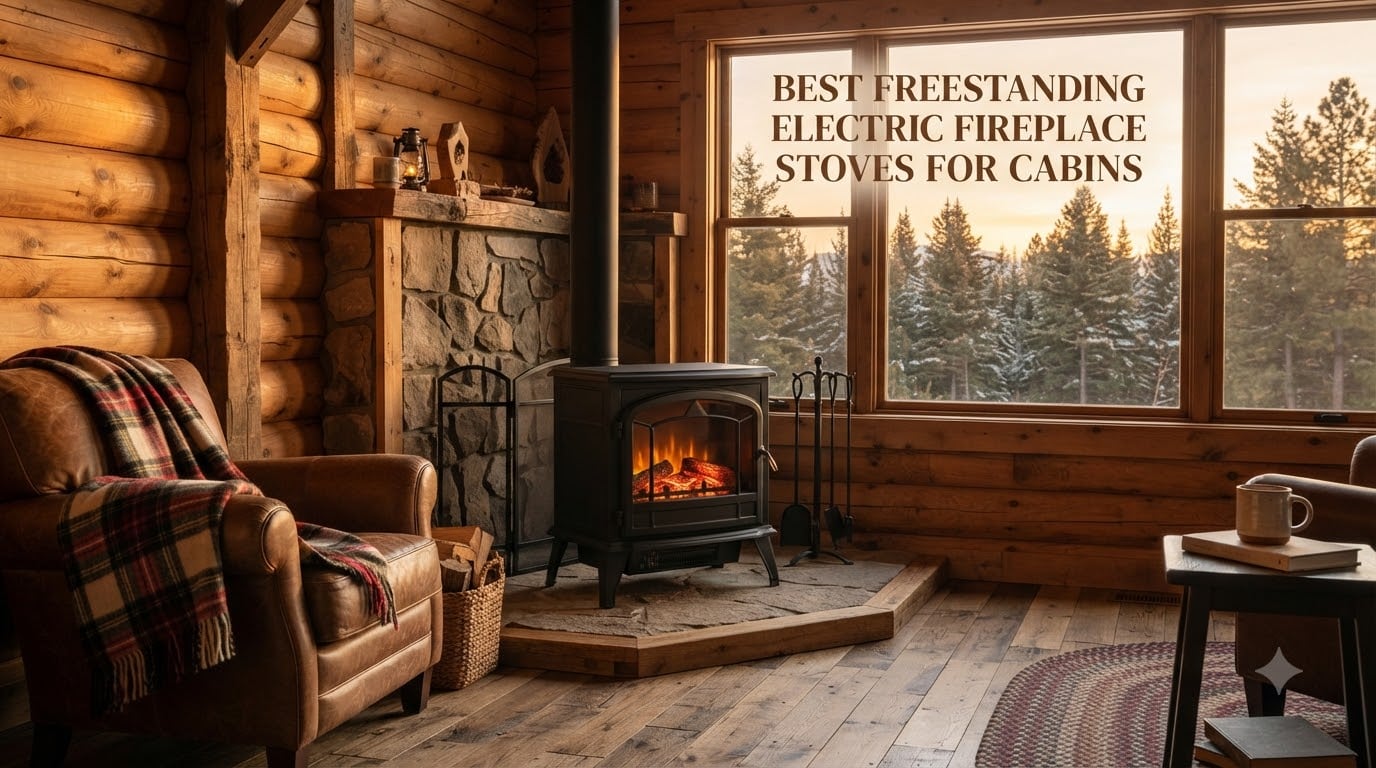 best freestanding electric fireplace stoves for cabins