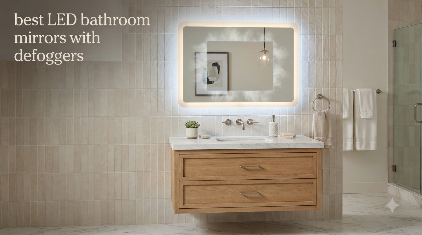 best LED bathroom mirrors with defoggers
