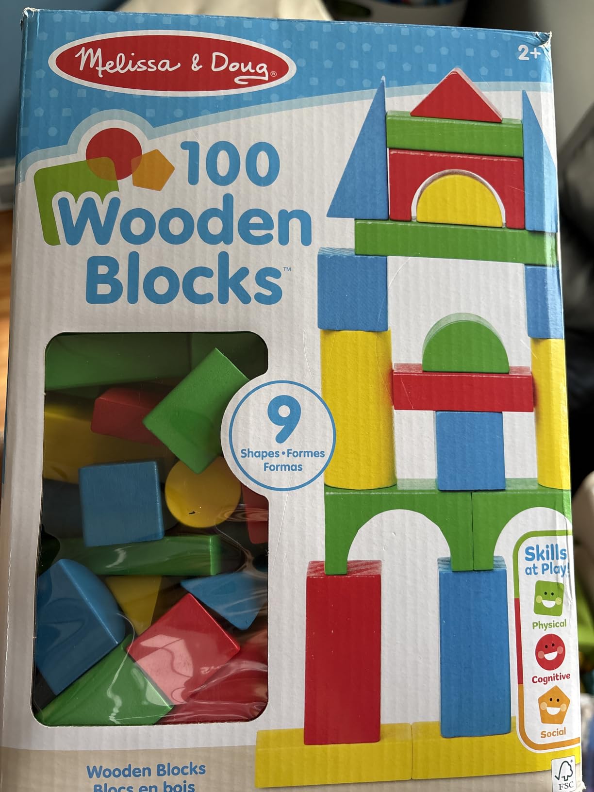 Melissa & Doug 100 Wooden Building Blocks with Storage Box customer photo 2
