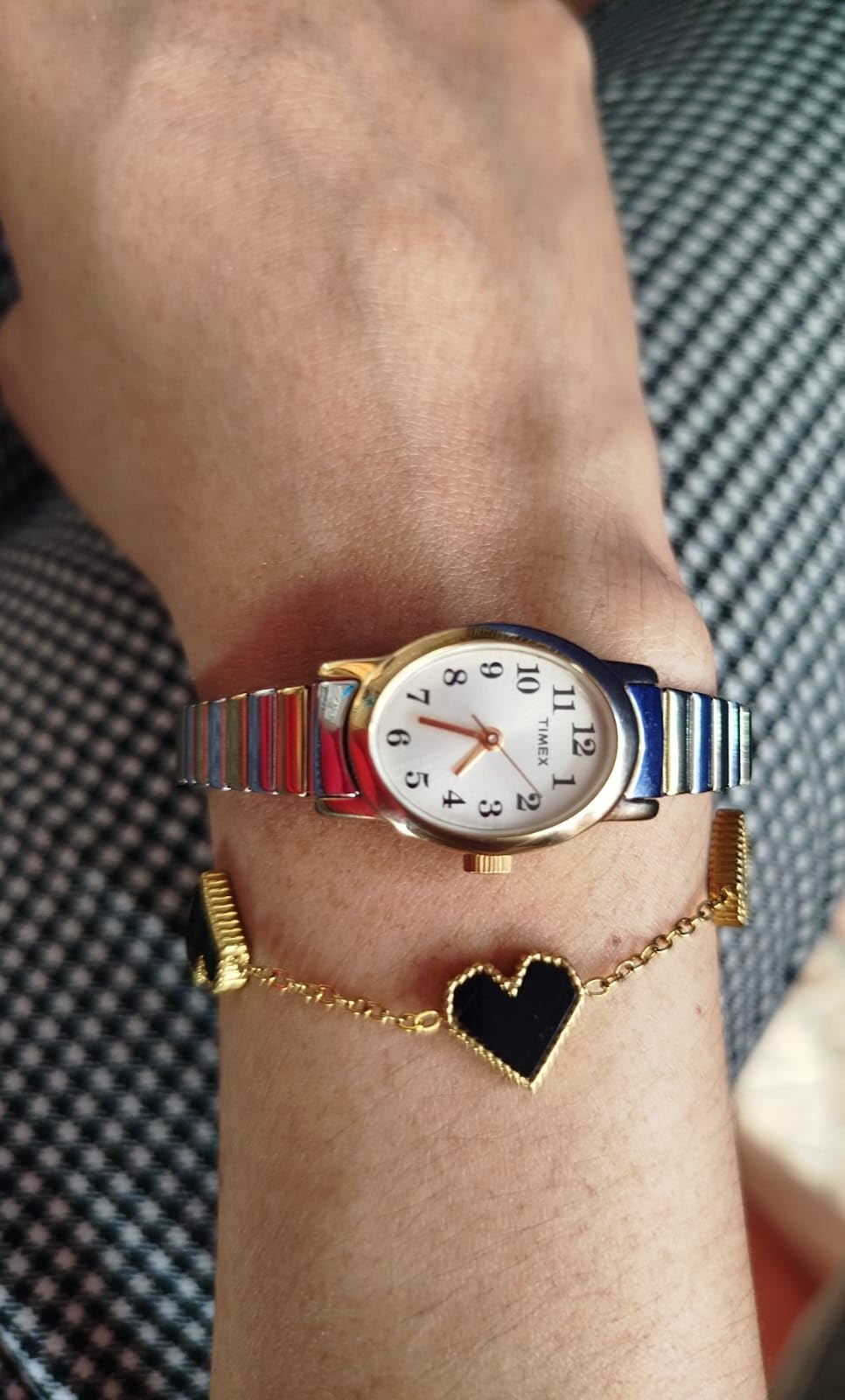 Timex Women's Cavatina Watch - TPearl Dial Gold-Tone Case customer photo 2