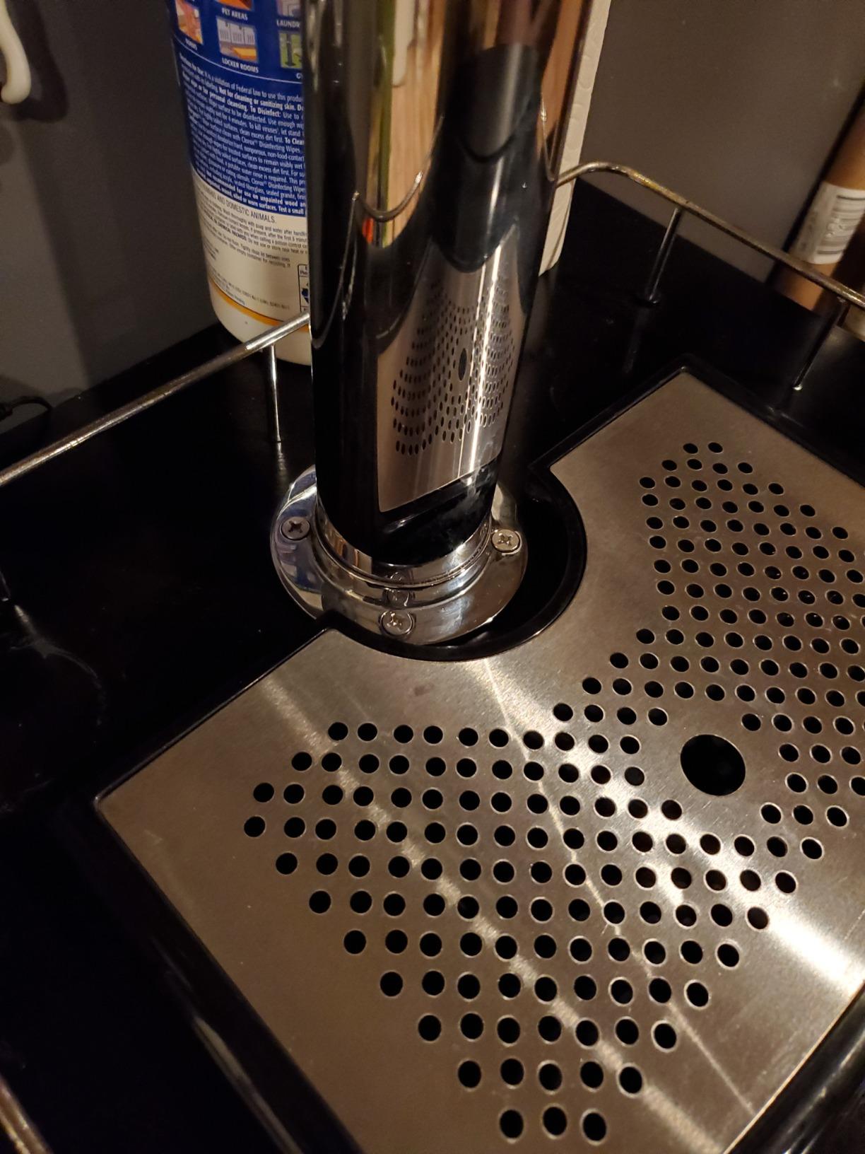 Single Tap Chrome Draft Beer Kegerator Tower - 2 1/2