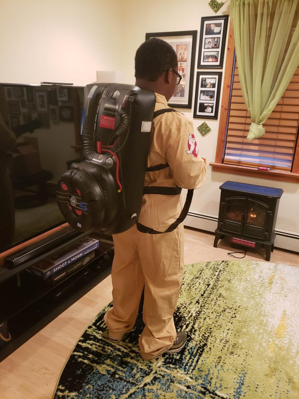 Rubies at Party City Ghostbusters: Ghostbusters Costume with Inflatable Proton Pack for Adults by Rubies customer photo 2