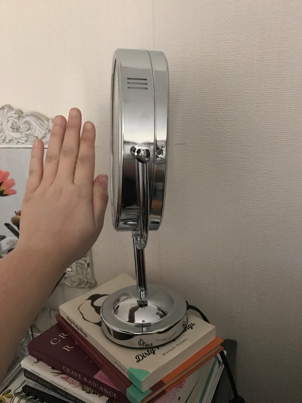 Conair Lighted Makeup Mirror, LED Vanity Mirror, 1X/7X Magnifying Mirror, Double Sided, Corded in Polished Chrome customer photo 1