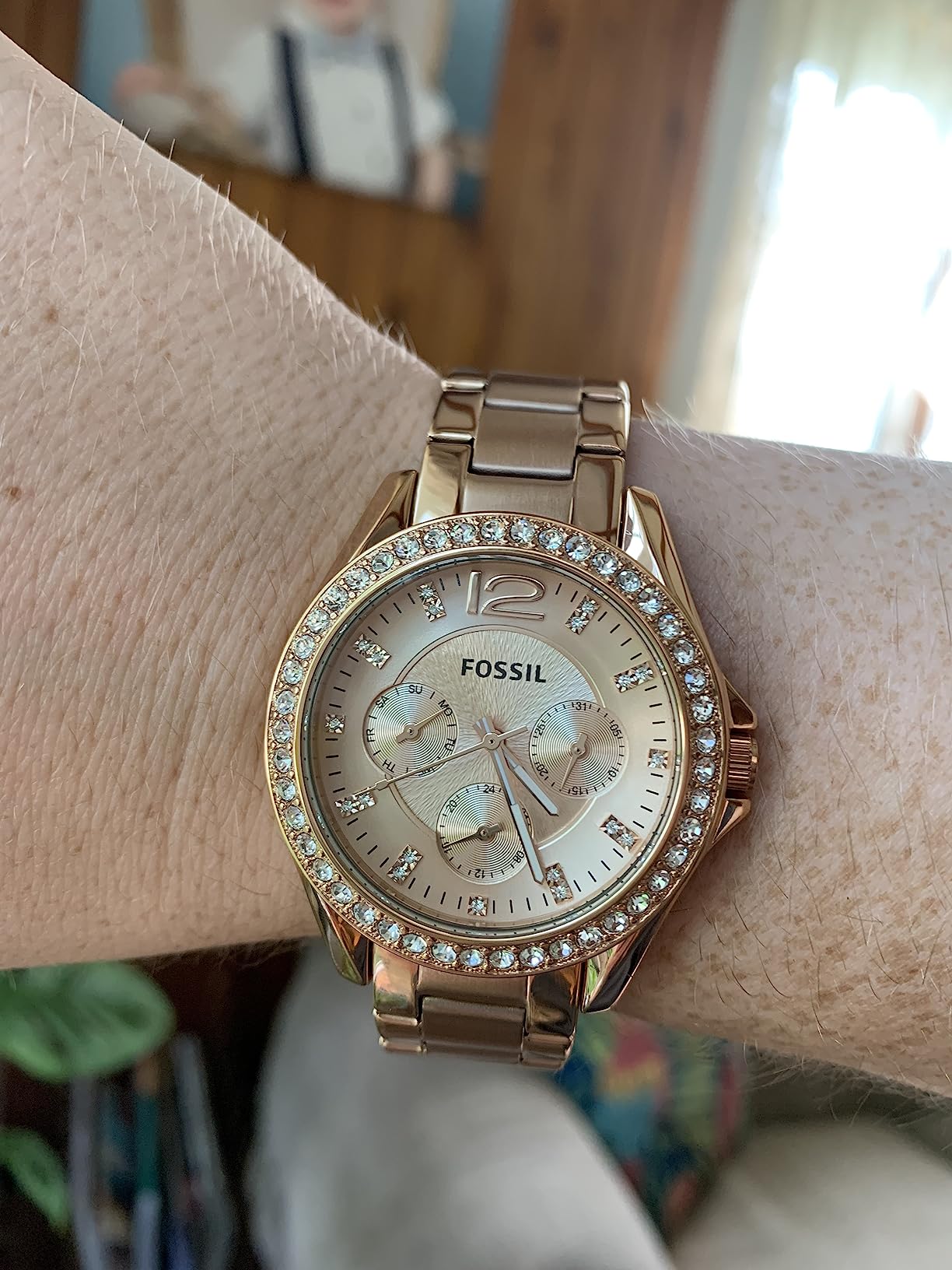 Fossil Women's Watch, Riley Quartz Stainless Steel Multifunction Watch for Women customer photo 1