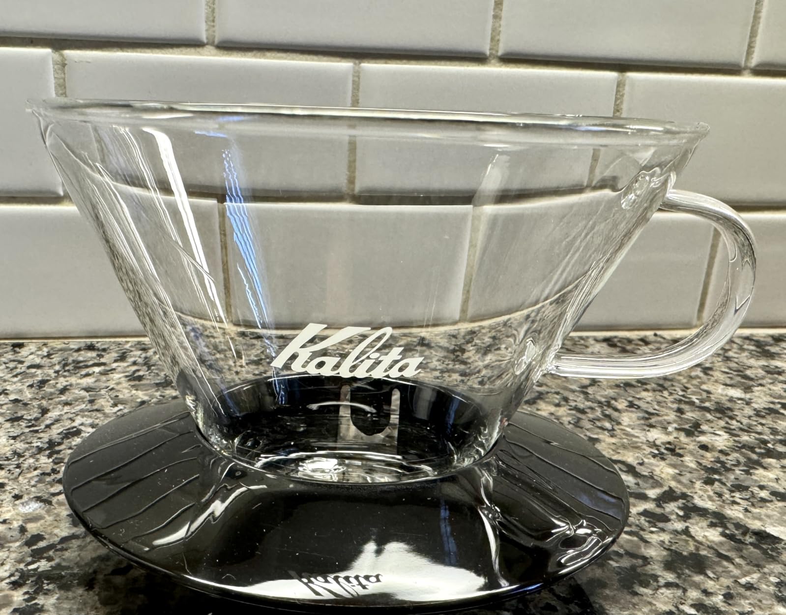 Kalita Wave Pour Over Coffee Dripper, Size 185​, Makes 16-26oz, Single Cup Maker, Heat-Resistant Glass, Patented & Portable,black customer photo 1