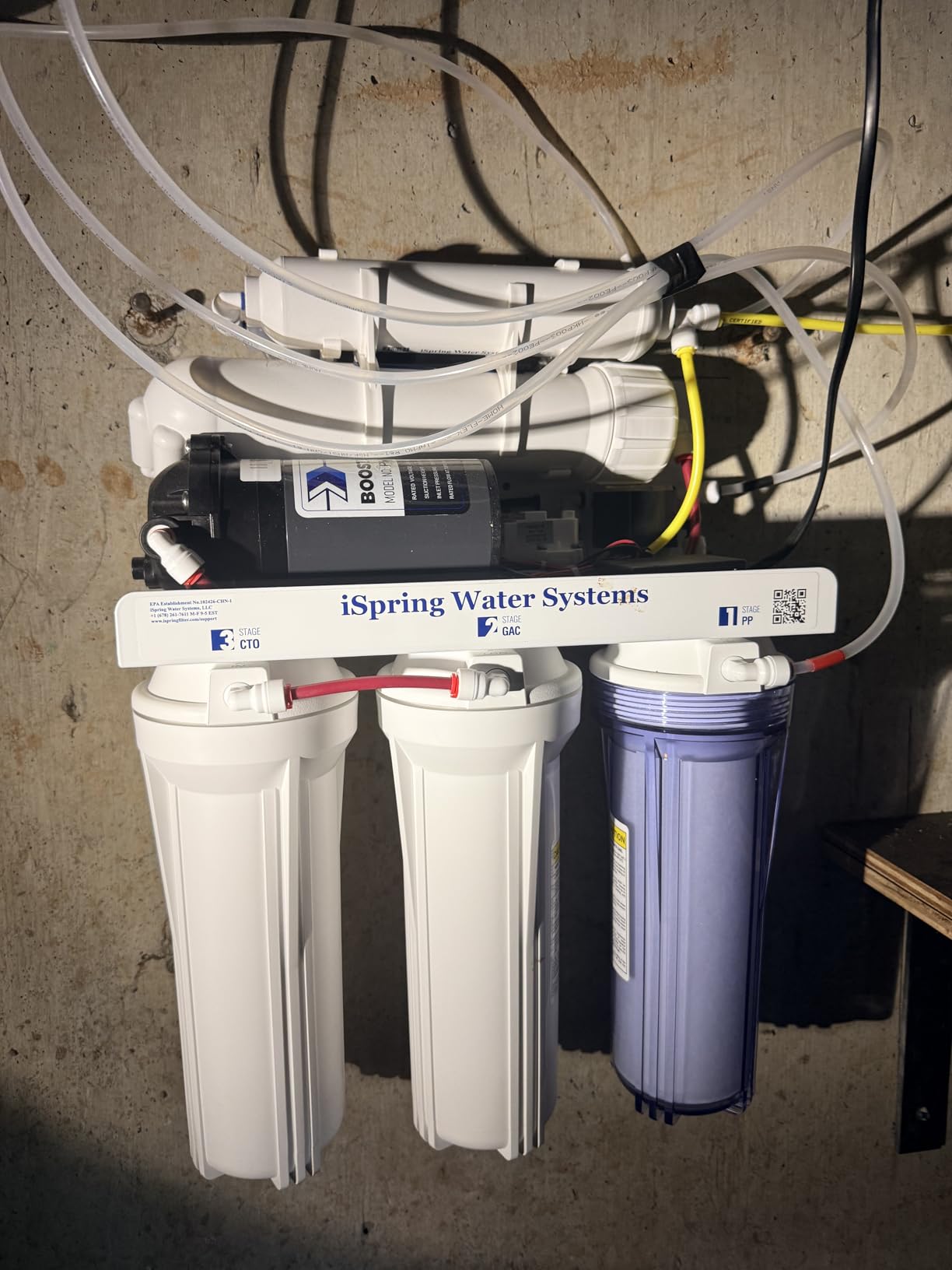iSpring RCC7P-AK, 6-Stage Reverse Osmosis System Under Sink Alkaline Water Filter and Pump, RO Drinking Water Filtration System, Patented Top-Mounted Faucet Design for Easy Installation customer photo 1