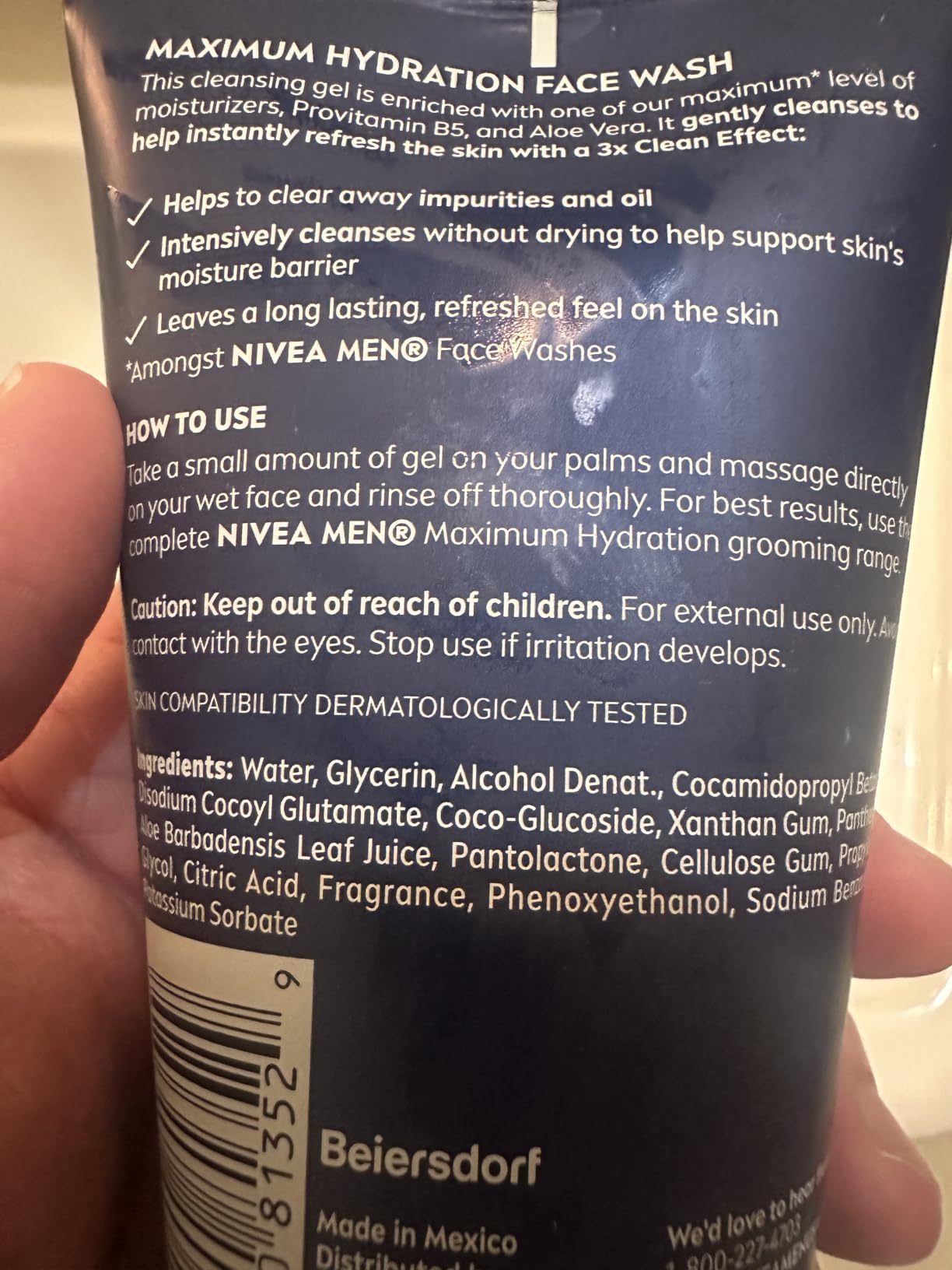 NIVEA MEN Maximum Hydration Face Wash, Provitamin B5 and Aloe Vera, 5 FL OZ customer photo 2