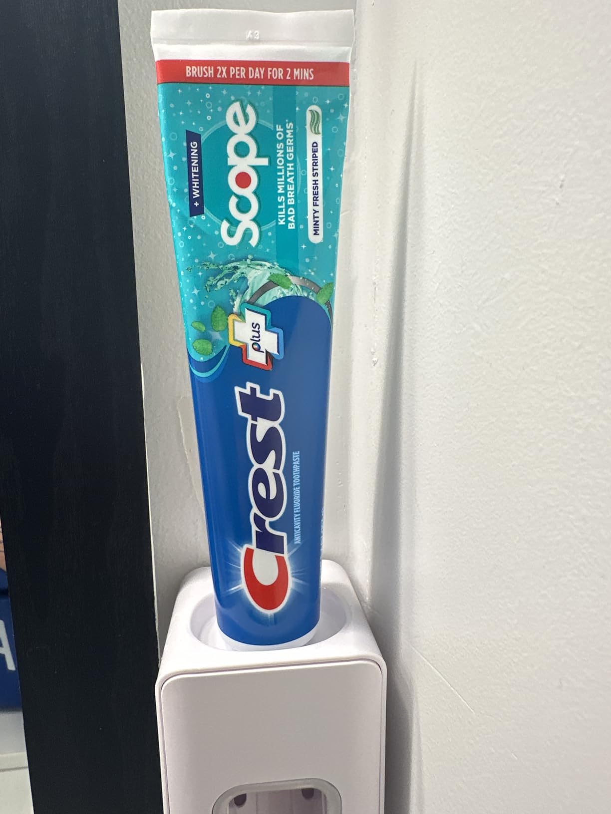 Crest + Scope Whitening Toothpaste - Pack of 3, 5.4 Oz Tubes - Anticavity Fluoride Toothpaste, Fresh Breath, Kills Germs - Tartar Protection, Enamel Protection - Minty Fresh Flavor customer photo 2