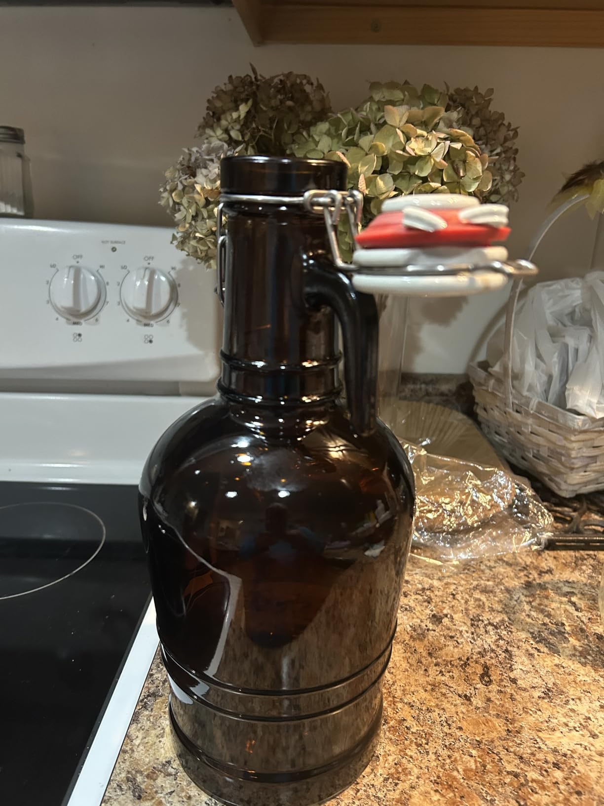 2 Liter Growler with Glass Handle- Amber customer photo 1