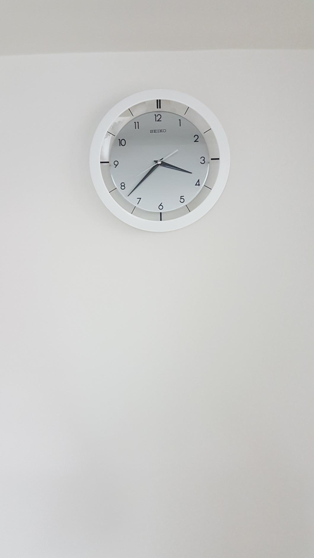 SEIKO QXA520WLH Metal Non Ticking Wall Clock, White, 11 Inch customer photo 1