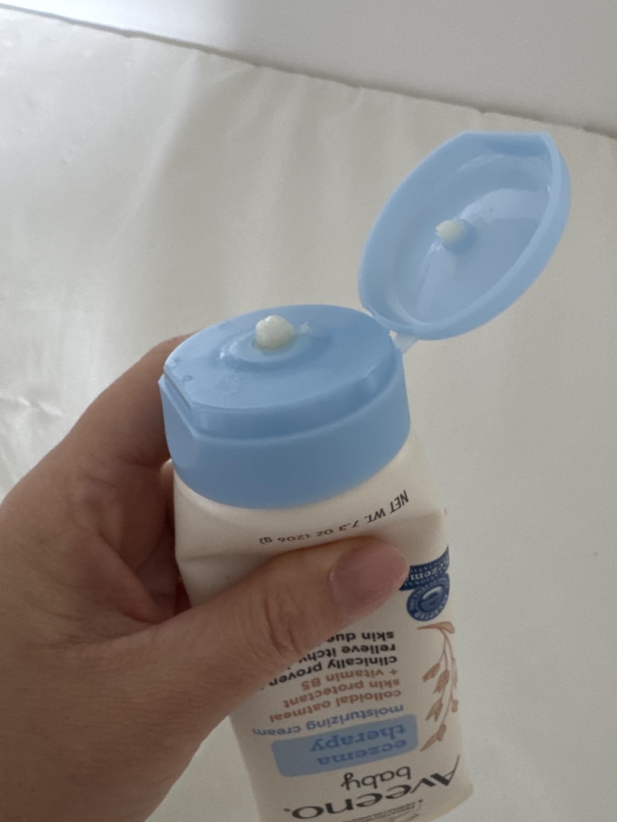 Aveeno Baby Eczema Therapy Moisturizing Cream for Dry, Itchy Skin, 7.3 oz customer photo 1