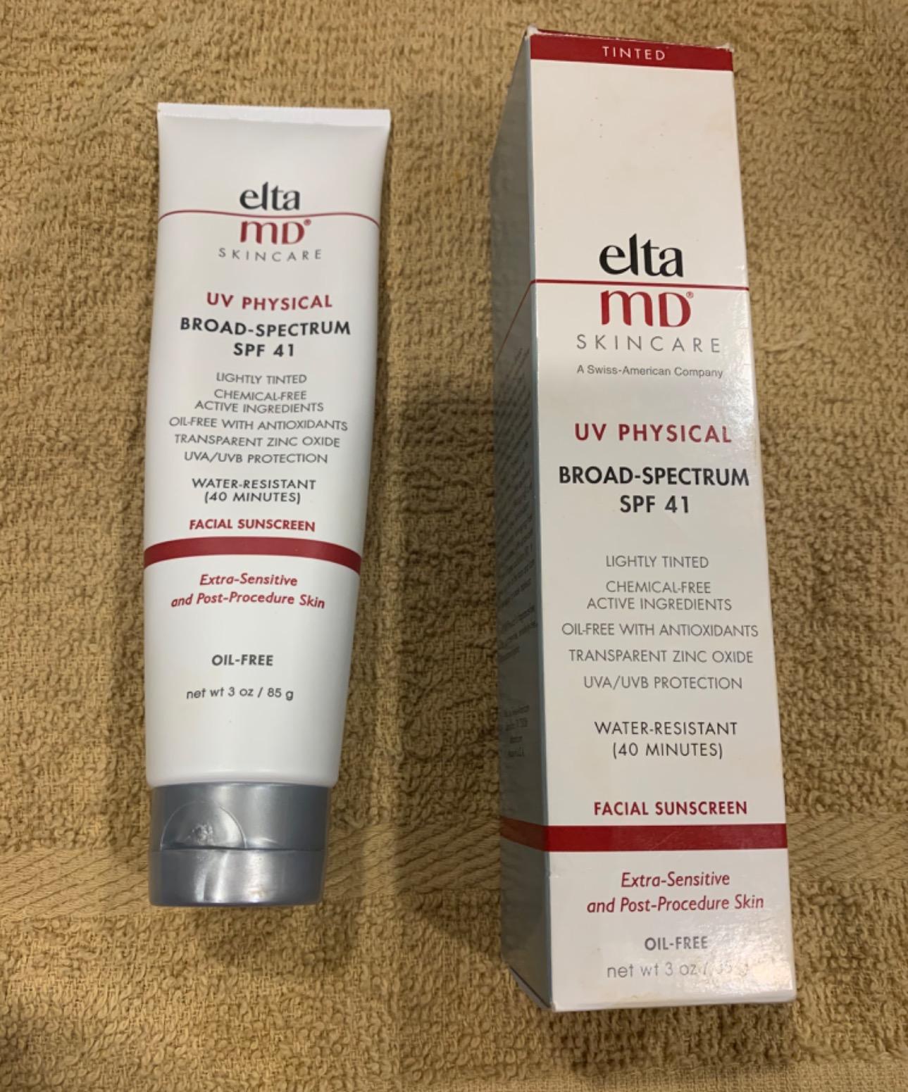 EltaMD UV Physical Tinted 100% Mineral Face Sunscreen, SPF 40 and 41 customer photo 1