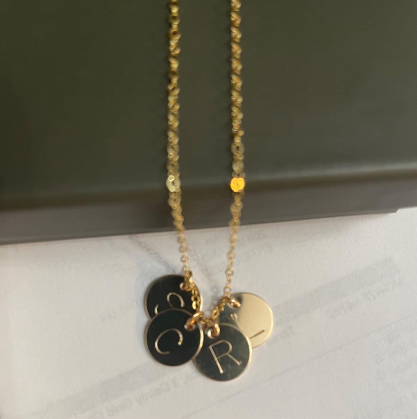 EFYTAL Initial Necklaces for Women, 14K Gold/Sterling Silver, Custom Gift customer photo 1
