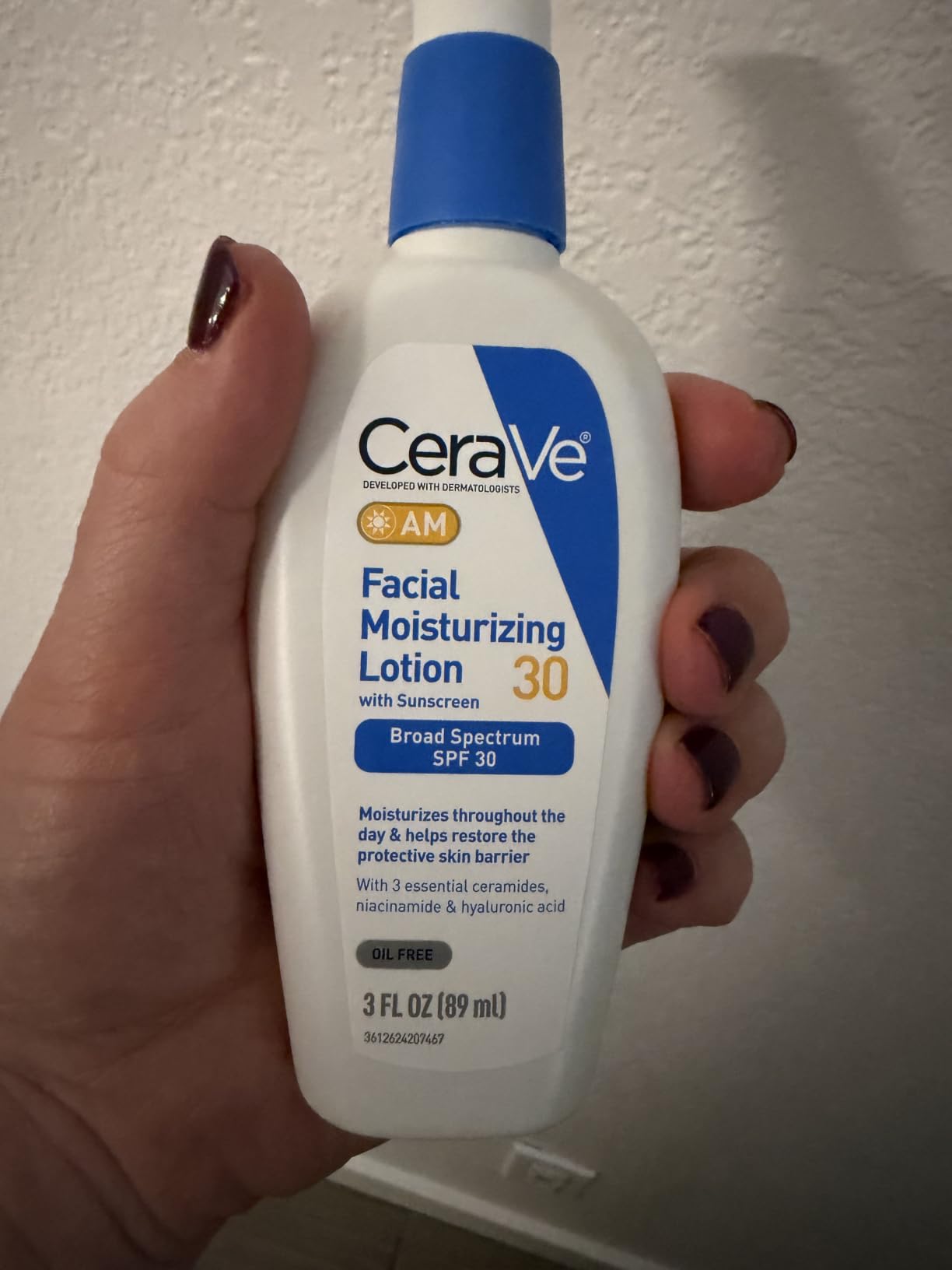 CeraVe AM Facial Daily Moisturizer, SPF 30 Face Sunscreen, 3oz customer photo 2