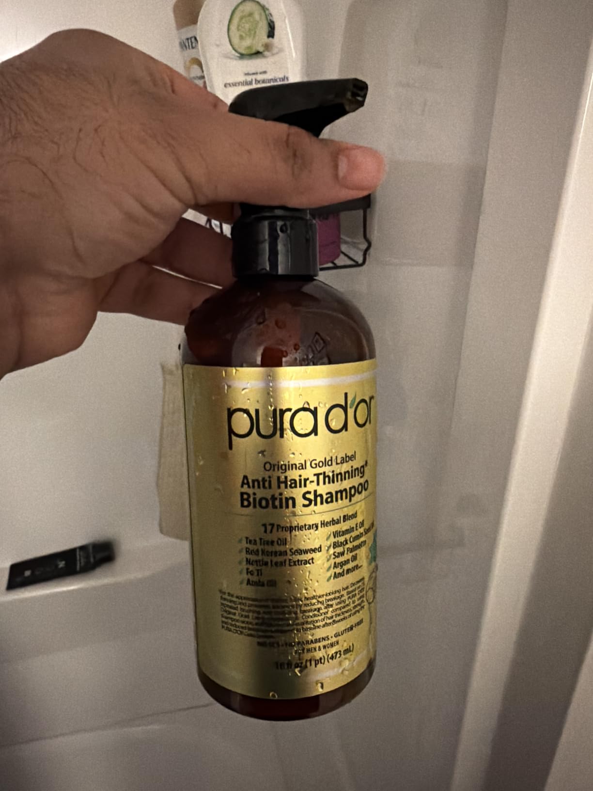 PURA D'OR Original Gold Label Anti-Hair Thinning Biotin Shampoo, 16oz customer photo 1