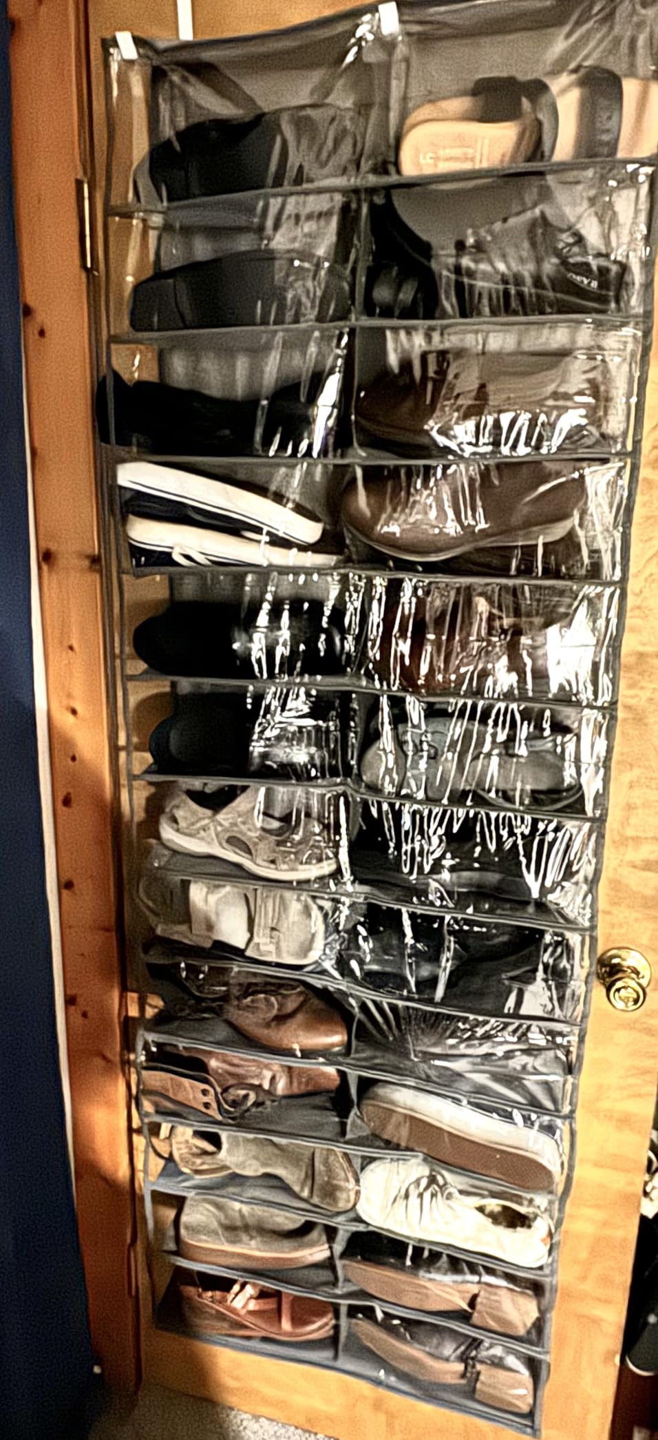 Whitmor Over The Door Shoe Shelves - 26 Sections - Crosshatch Gray customer photo 2