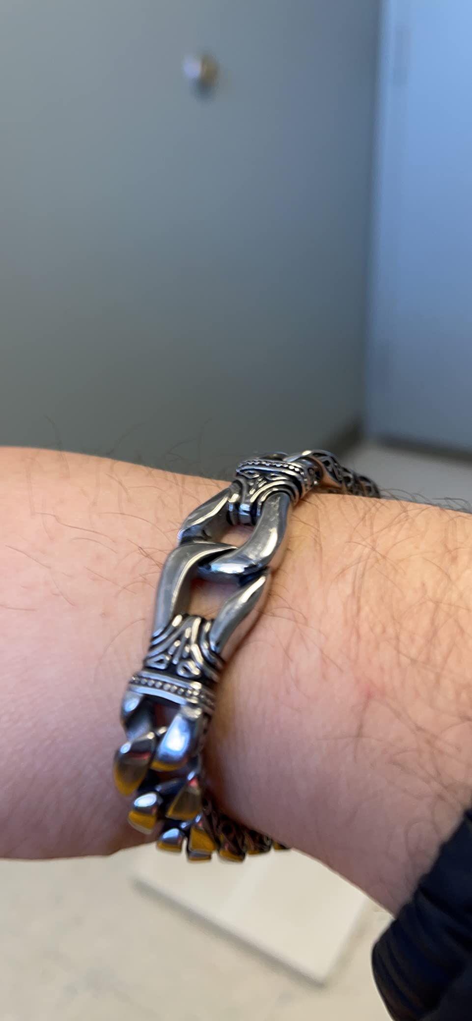 Urban Jewelry Mens Stainless Steel Link Bracelet Timeless Wrist Style customer photo 1