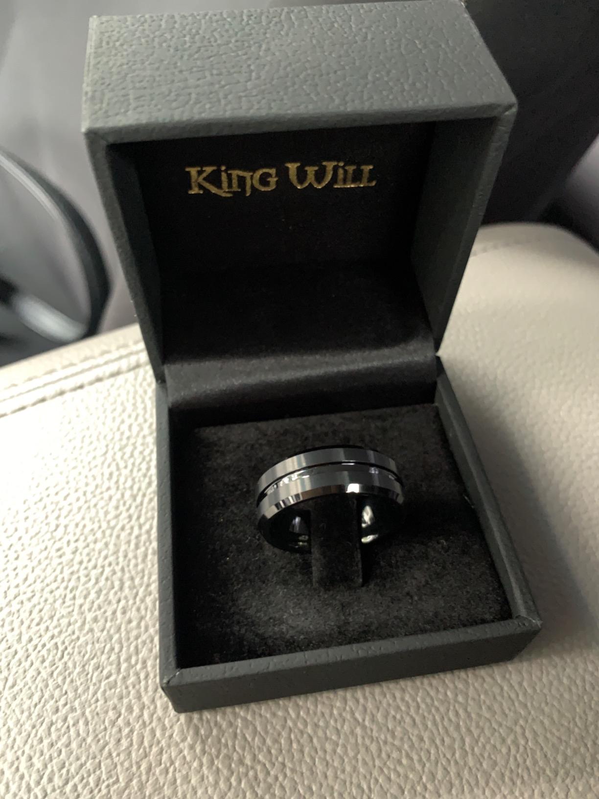 King Will Tungsten Carbide Wedding Band for Men Size 4-16 customer photo 1