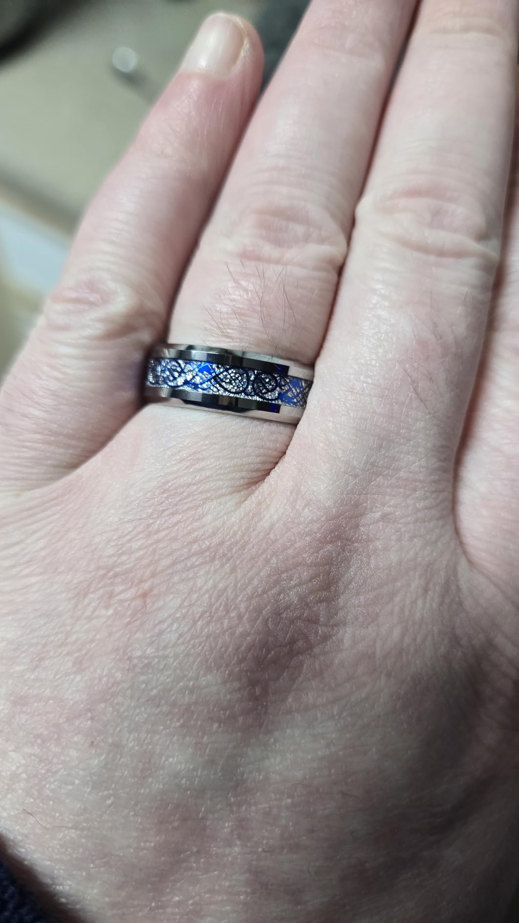 King Will Men's Dragon Celtic Tungsten Ring Size 4-16 customer photo 2