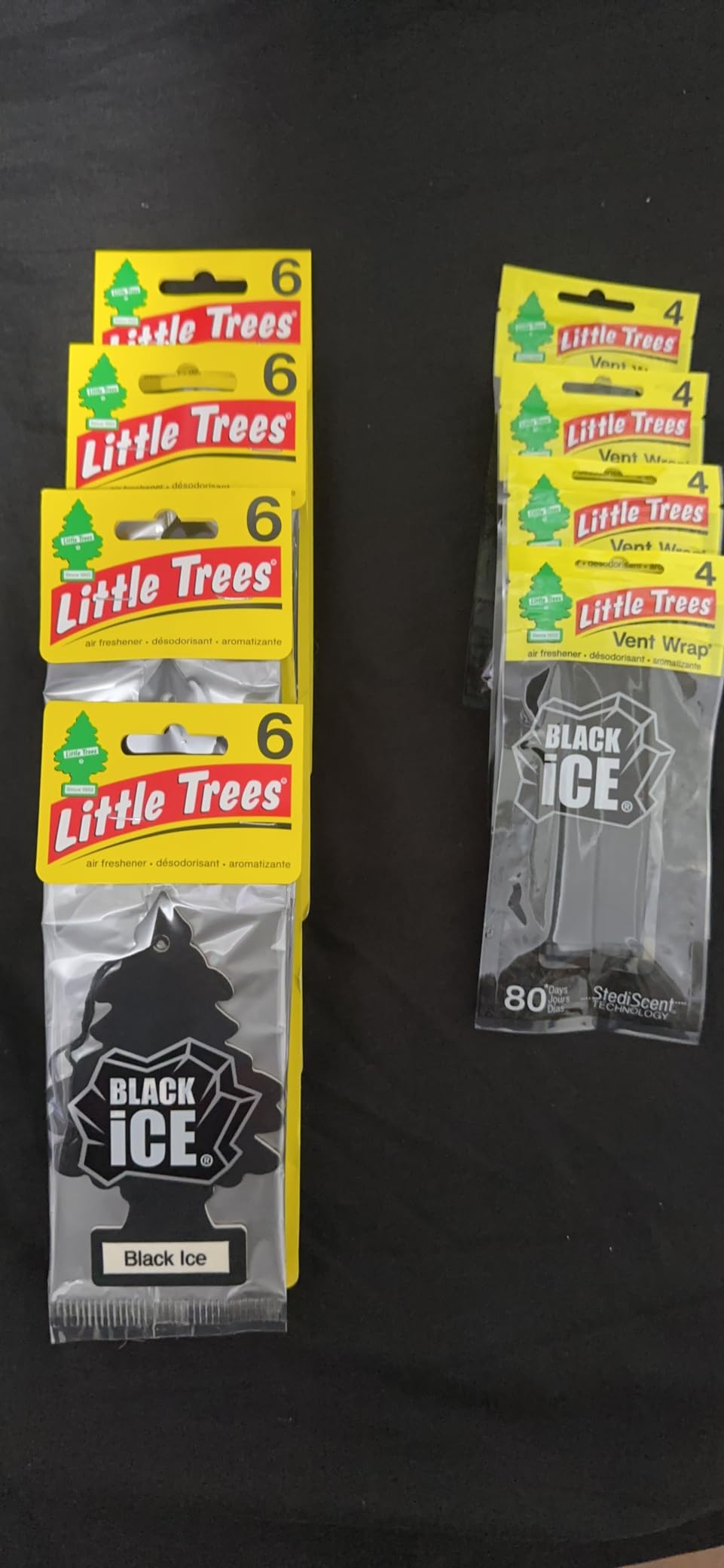 LITTLE TREES Car Air Freshener | Hanging Tree Provides Long Lasting Scent for Auto and Home | Black Ice, 24 Air Fresheners customer photo 1