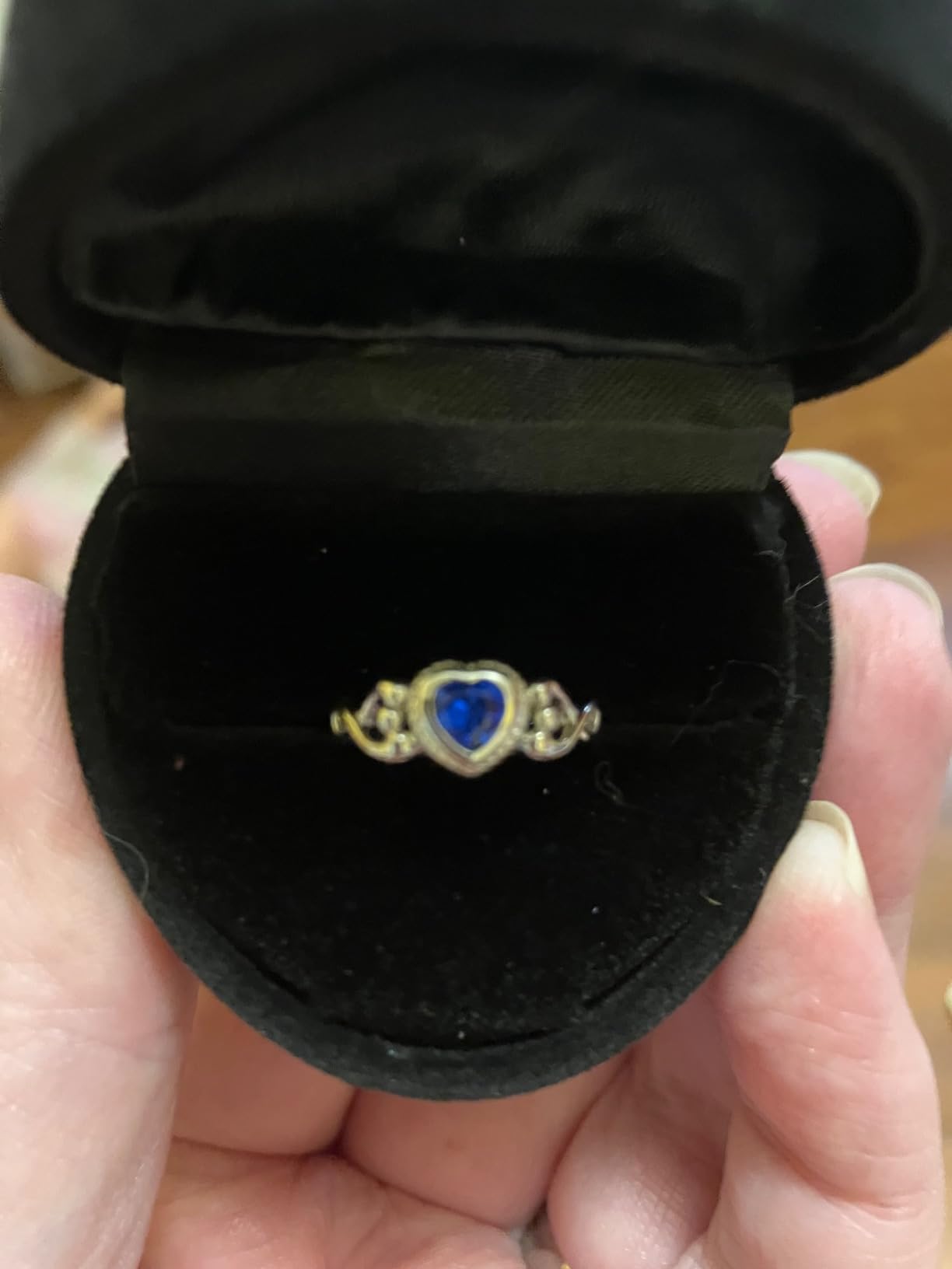 Precious Pieces Heart Birthstone Ring, 925 Sterling Silver customer photo 1