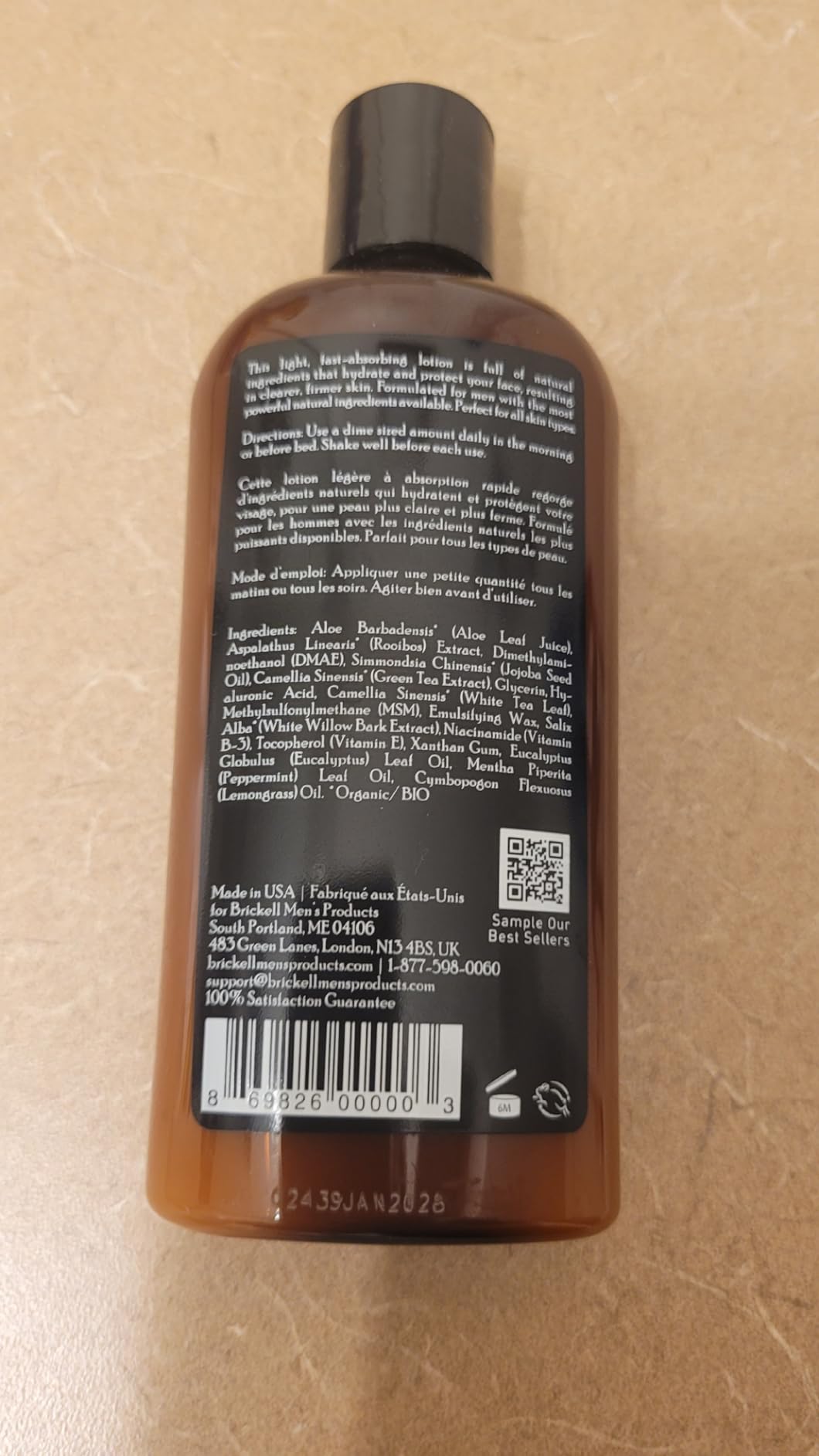 Brickell Men's Daily Essential Face Moisturizer for Men, Fast-Absorbing Face Lotion with Niacinamide, Green Tea, and Hyaluronic Acid, 4 Ounce, Scented customer photo 2