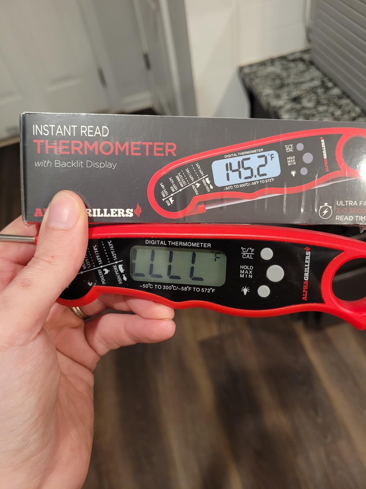 Alpha Grillers Instant Read Meat Thermometer Digital, Cooking, Food, Grill customer photo 1