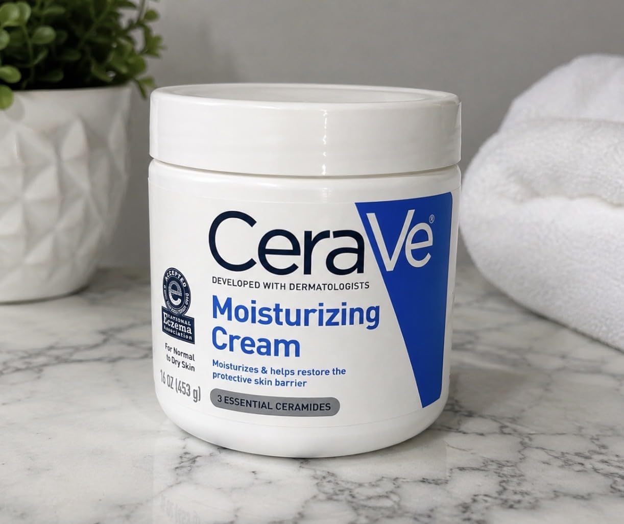 CeraVe Moisturizing Cream, Face & Body Moisturizer for Dry Skin, 19oz customer photo 1