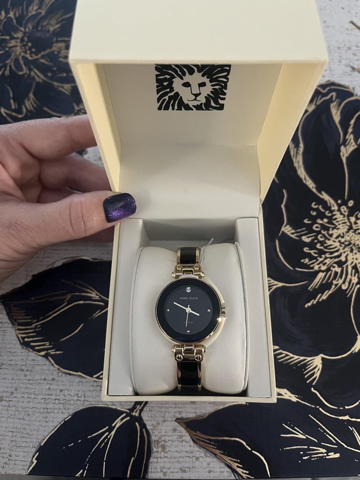 Anne Klein Women's Genuine Diamond Dial Bangle Watch customer photo 1