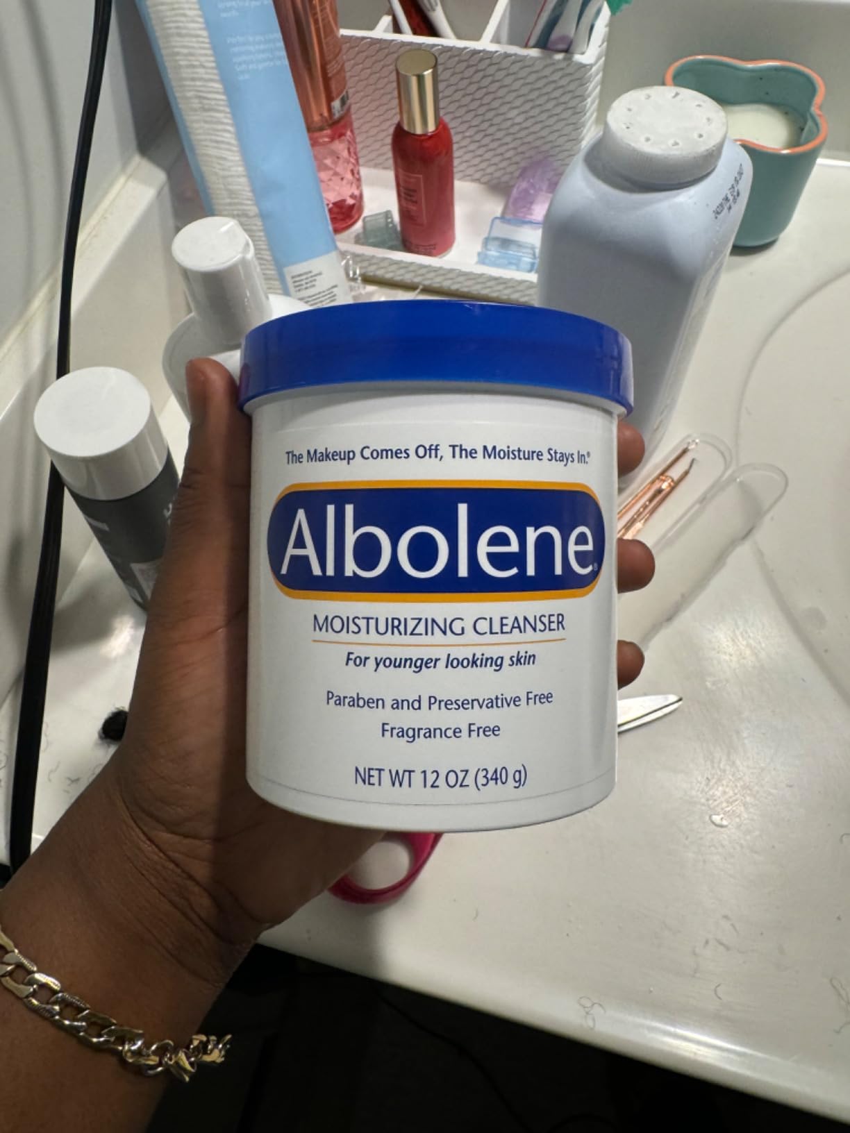 Albolene Moisturizing Cleanser & Makeup Remover, Fragrance-Free, 12 oz customer photo 2