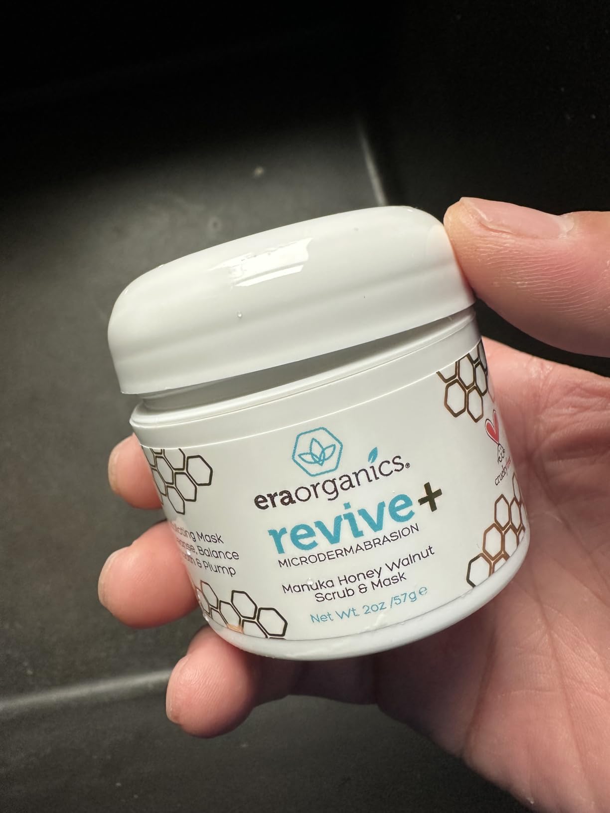 Manuka Honey Exfoliating Facial Scrub - Microdermabrasion Face Exfoliant customer photo 2