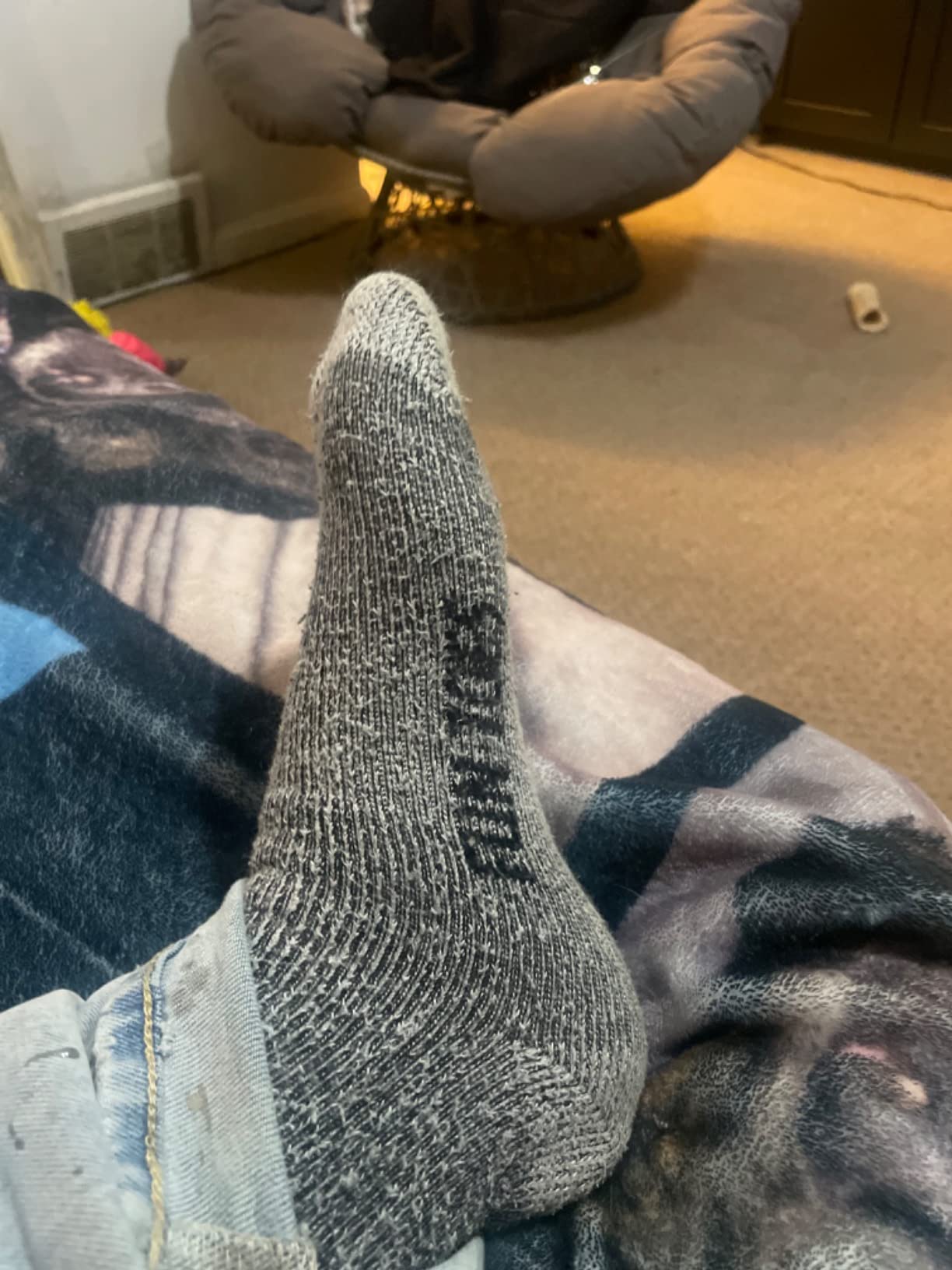 FUN TOES Men's Hiking Crew Merino Wool Socks 6 Pairs Lightweight, Reinforced Size 8-12 customer photo 1