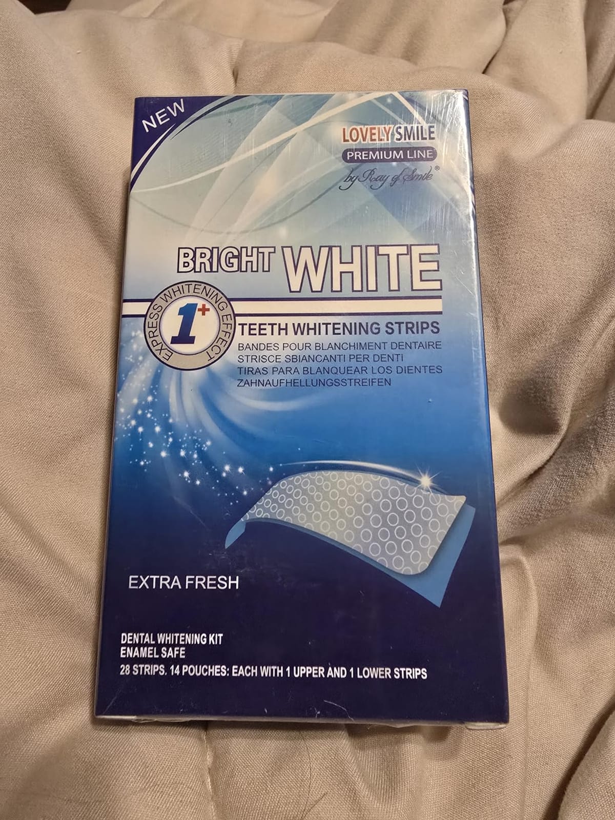 Lovely Smile Premium Line Teeth Whitening Strips - Enamel Safe - White Teeth in 1 Hour - No Slip and No Sensitivity - Dental Whitener Kit by Ray of Smile (28 Strips/Mint) customer photo 1