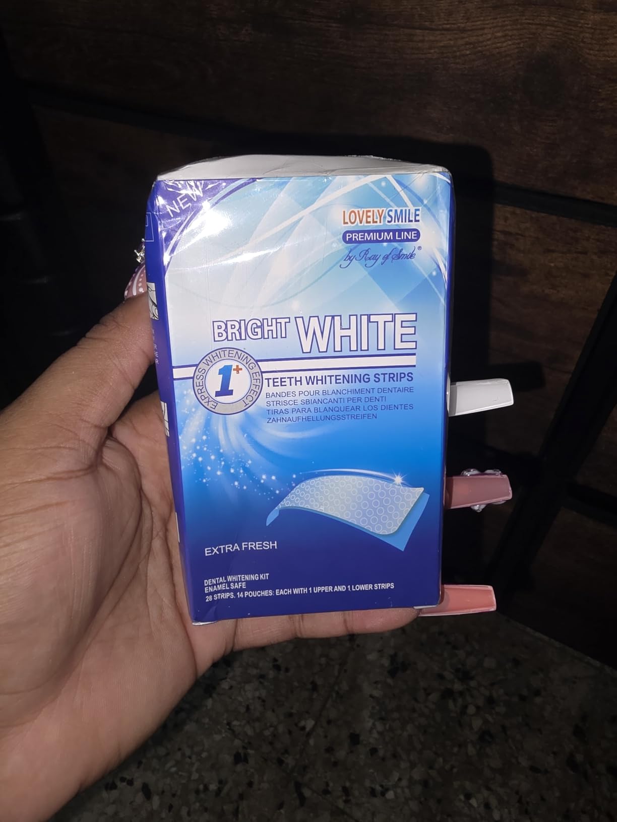 Lovely Smile Premium Line Teeth Whitening Strips - Enamel Safe - White Teeth in 1 Hour - No Slip and No Sensitivity - Dental Whitener Kit by Ray of Smile (28 Strips/Mint) customer photo 2