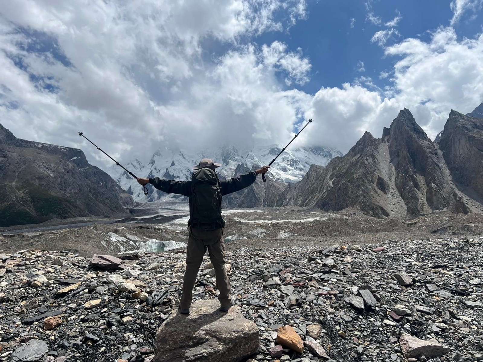 100% Carbon Fiber Trekking Poles by USA Brand - Ultra Strong Lightweight Collapsible Hiking Poles with Cork and EVA Foam Grips & Quick Adjustable Flip Locks customer photo 2