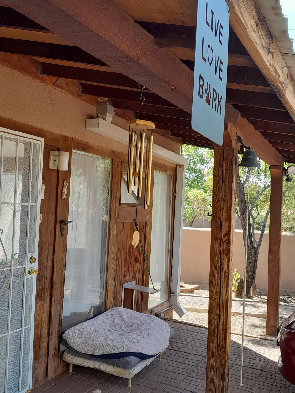 Copper Red Wind Chimes for Outside, 29 Inch Hand Tuned G Major Pentatonic Wind Chime, Memorial Sympathy Gift for Loss of Loved One, Deep Tone Aluminum Bamboo Garden Patio Porch Decor customer photo 2