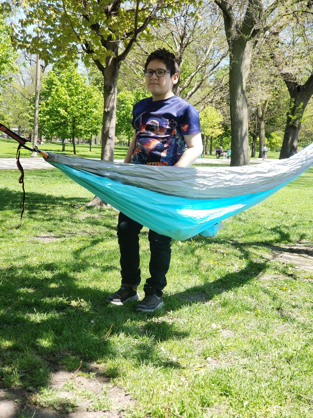 NATUREFUN Ultra-Light Travel Camping Hammock | 300kg Load Capacity,Breathable,Quick-Drying | 2 x Premium Carabiners,2 x Nylon Slings Included | Outdoor Indoor Garden customer photo 2