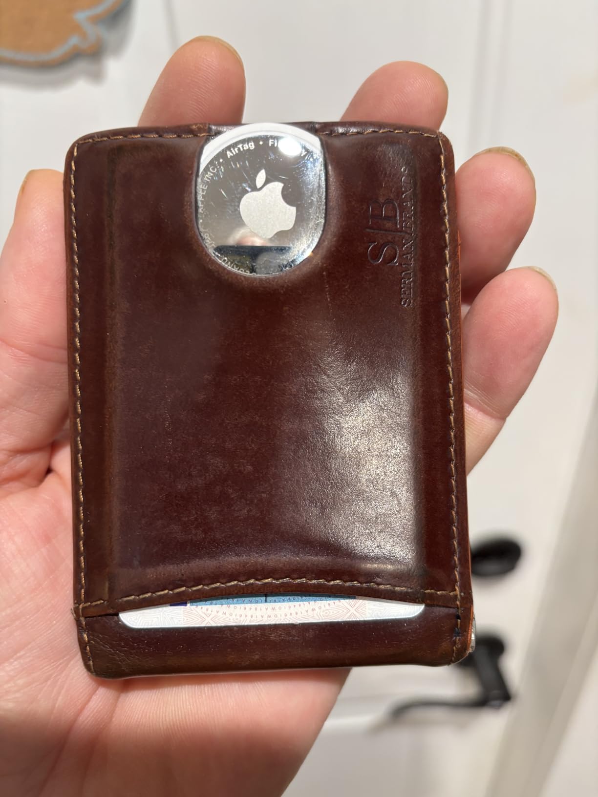SERMAN BRANDS RFID Blocking Slim Bifold Genuine Leather Minimalist Front Pocket Wallets for Men with Money Clip Thin Mens customer photo 2