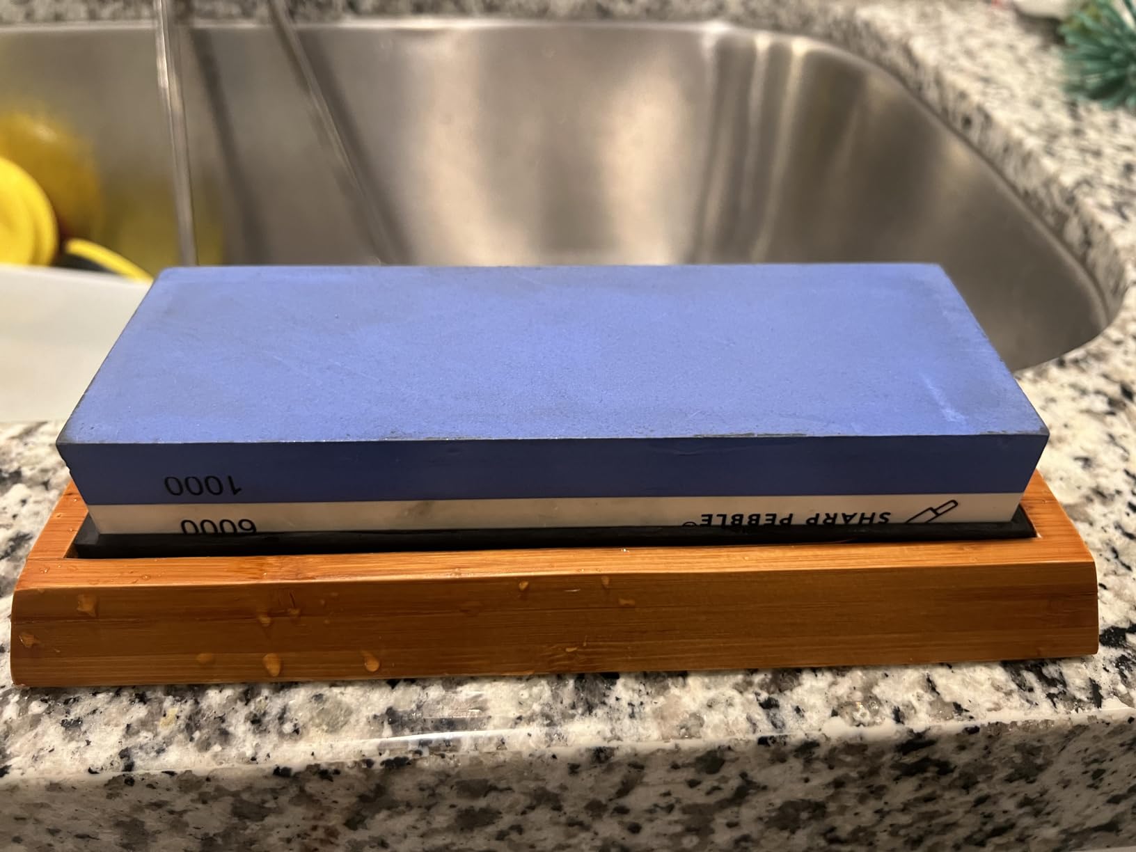 Sharp Pebble Whetstone Knife Sharpener – 1000/6000 Grit Sharpening Stone customer photo 2