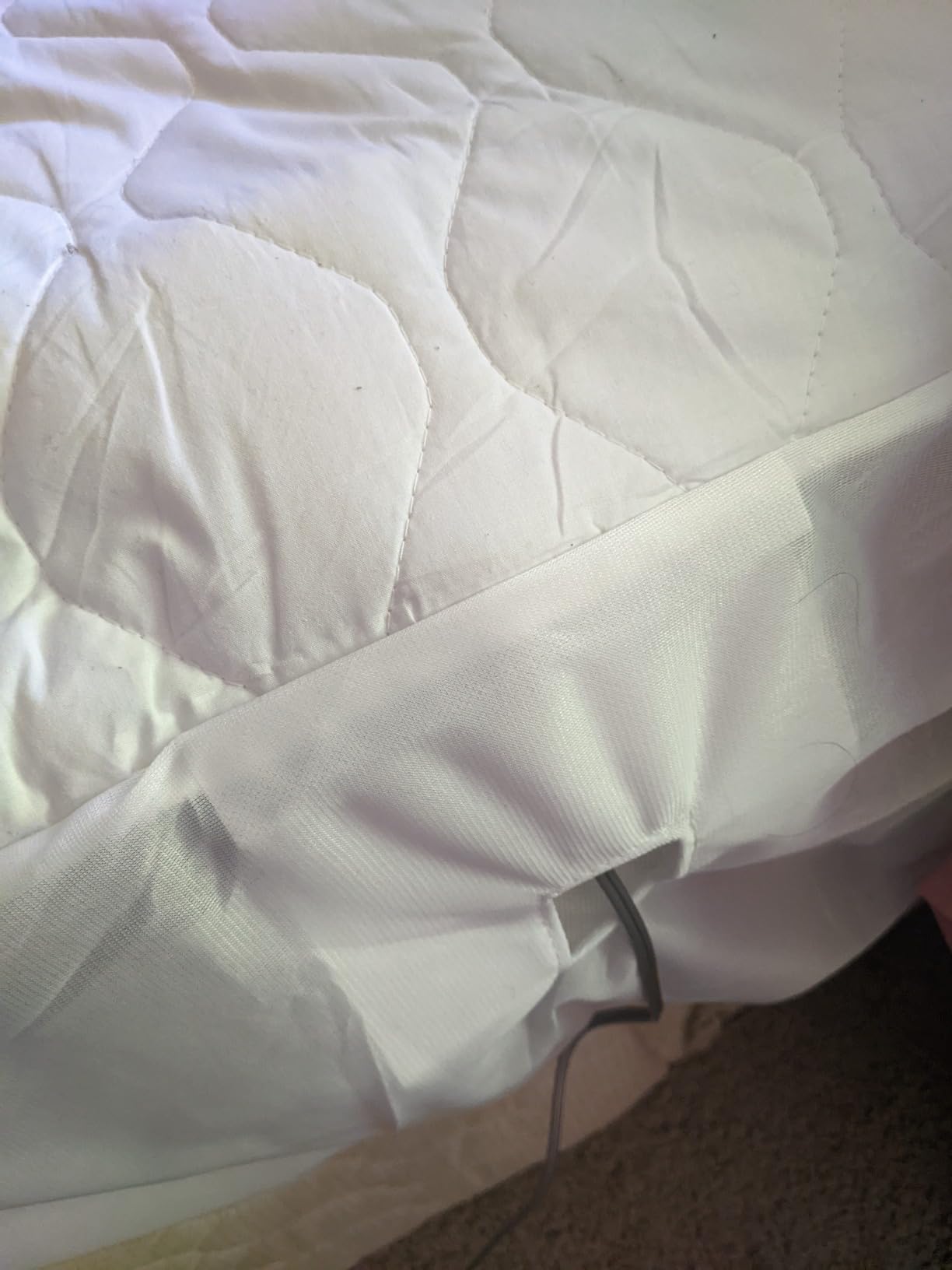 Beautyrest Cotton Blend Heated Mattress Pad Secure Comfort Technology - Luxury Quilted Electric Mattress Pad with Deep Pocket - 5-Setting Heat Controllers, Twin XL , White customer photo 1