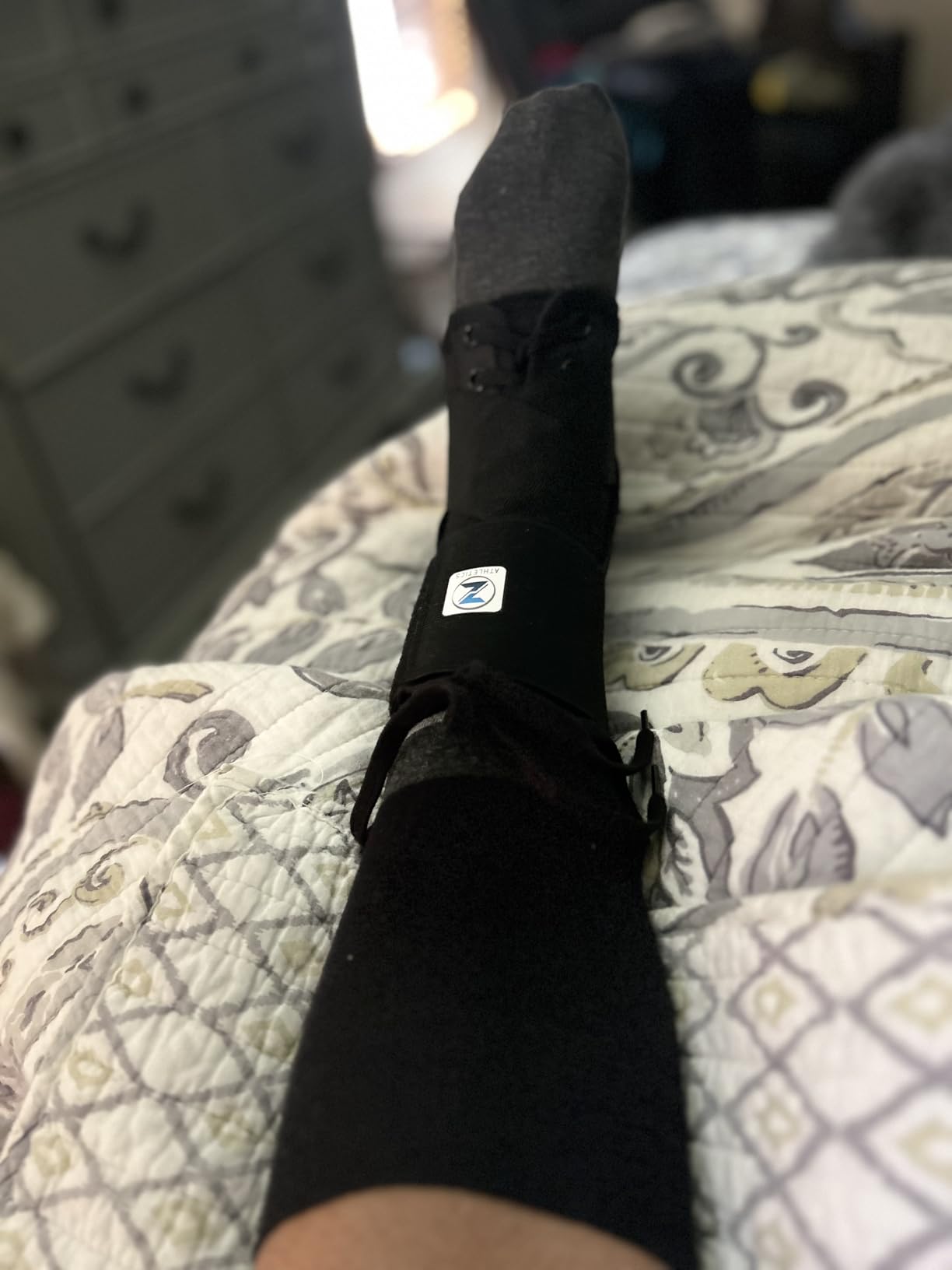 Reinforced Lace Up Ankle Brace for Men & Women, Sprained Ankle Support Wrap customer photo 1