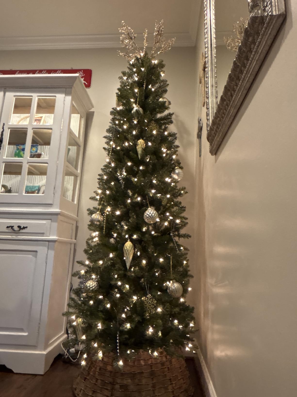 Puleo International 7.5ft Pre-Lit Fraser Fir Pencil Christmas Tree customer photo 2
