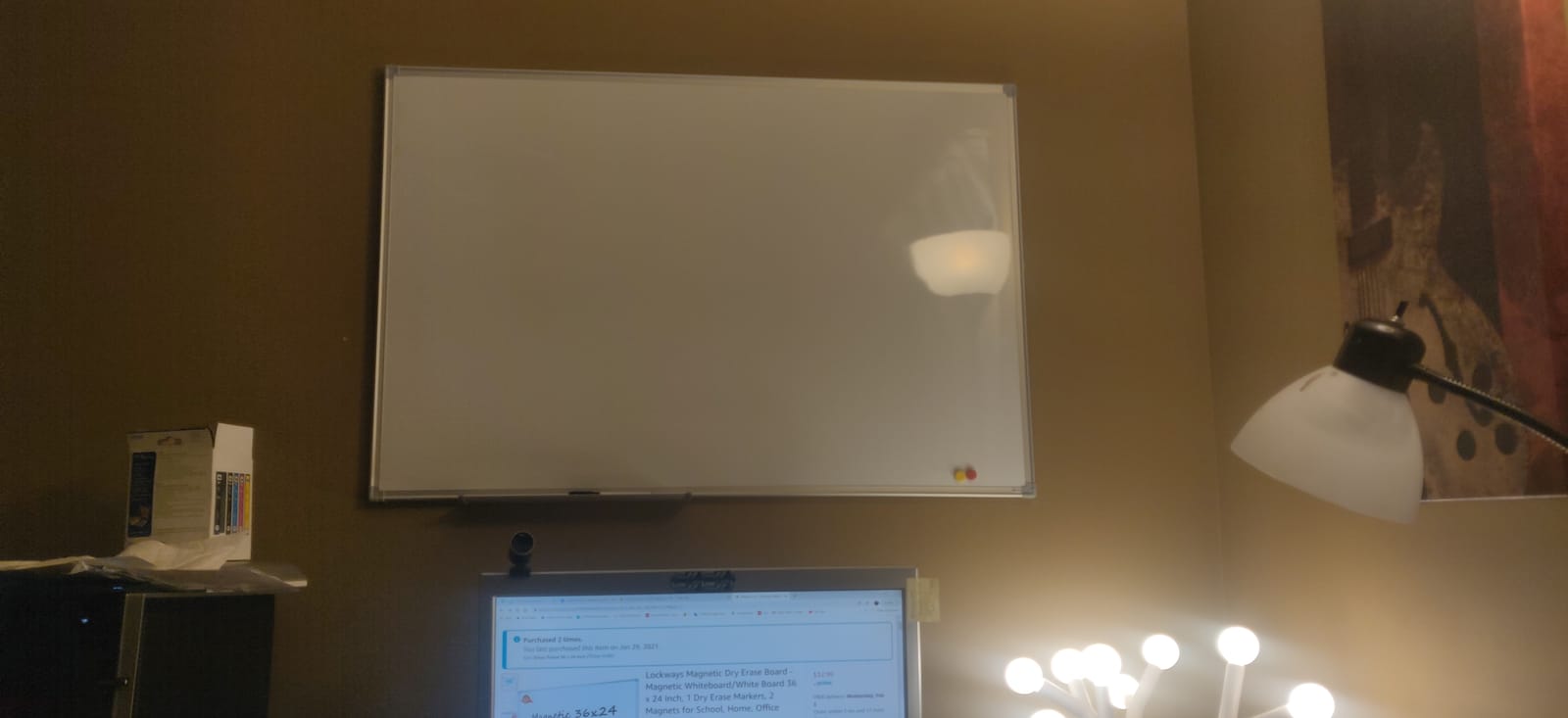 Lockways Magnetic Dry Erase Board, 36 x 24 Inch Magnetic Whiteboard customer photo 2