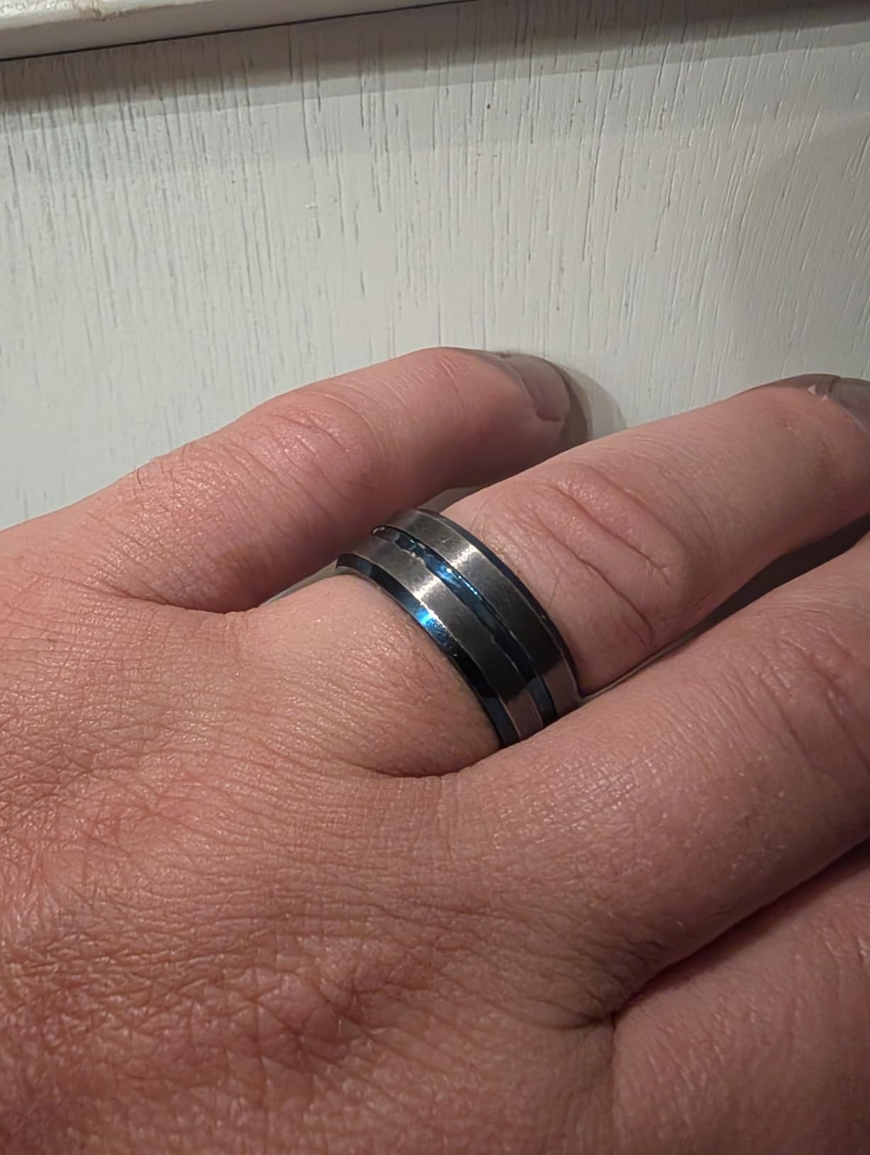 King Will Tungsten Carbide Wedding Band for Men Size 4-16 customer photo 2