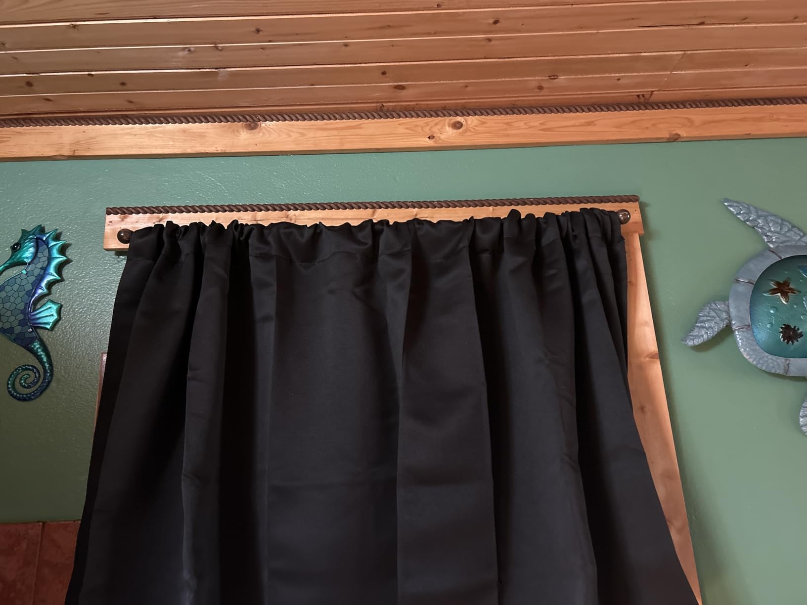 PONY DANCE Black Out Curtains 72 inch Long, Black, 2 Panels customer photo 2