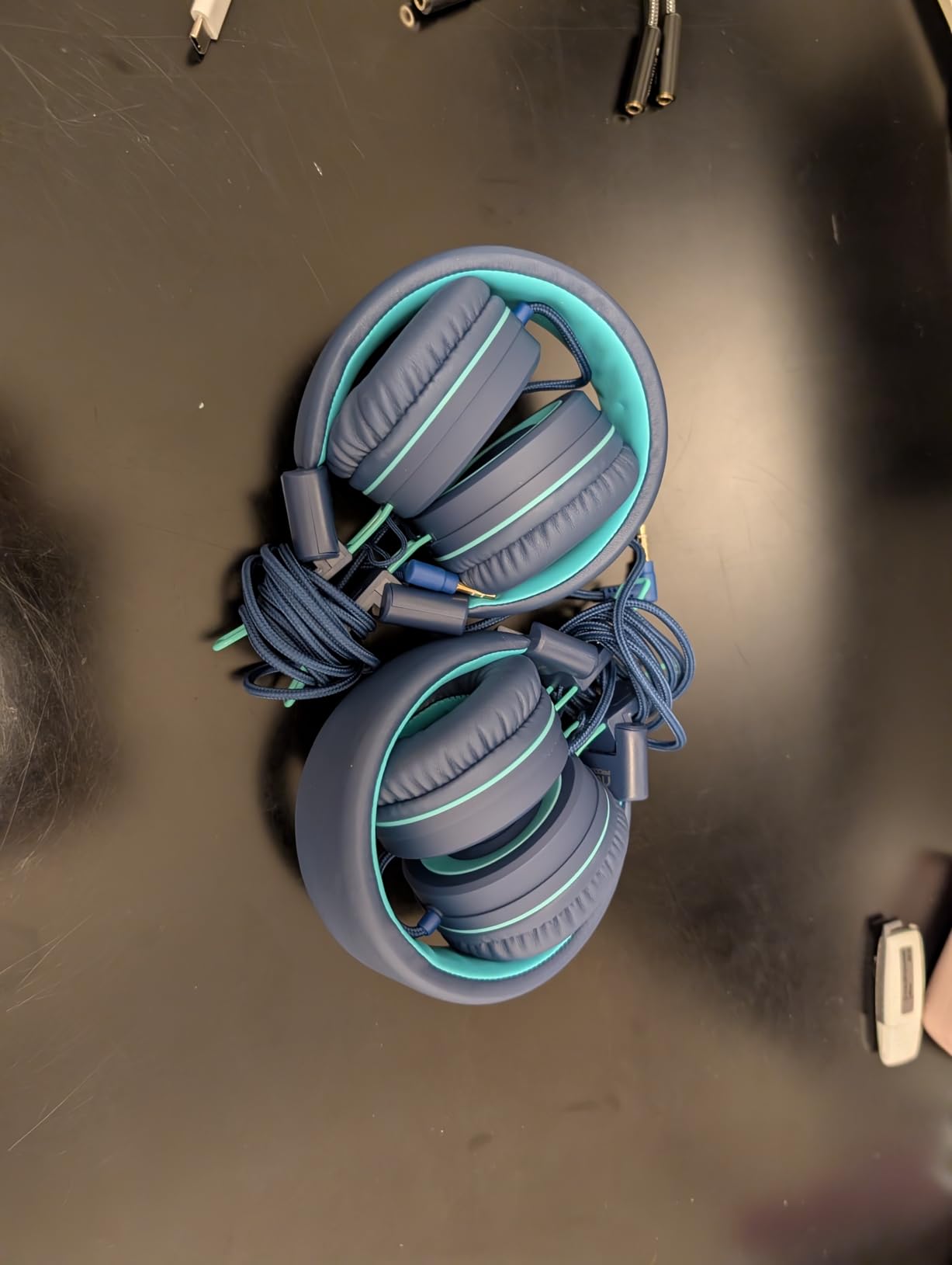 noot products K11 Kids Headphones with Wired Cord 3.5mm Jack Navy/Teal customer photo 1