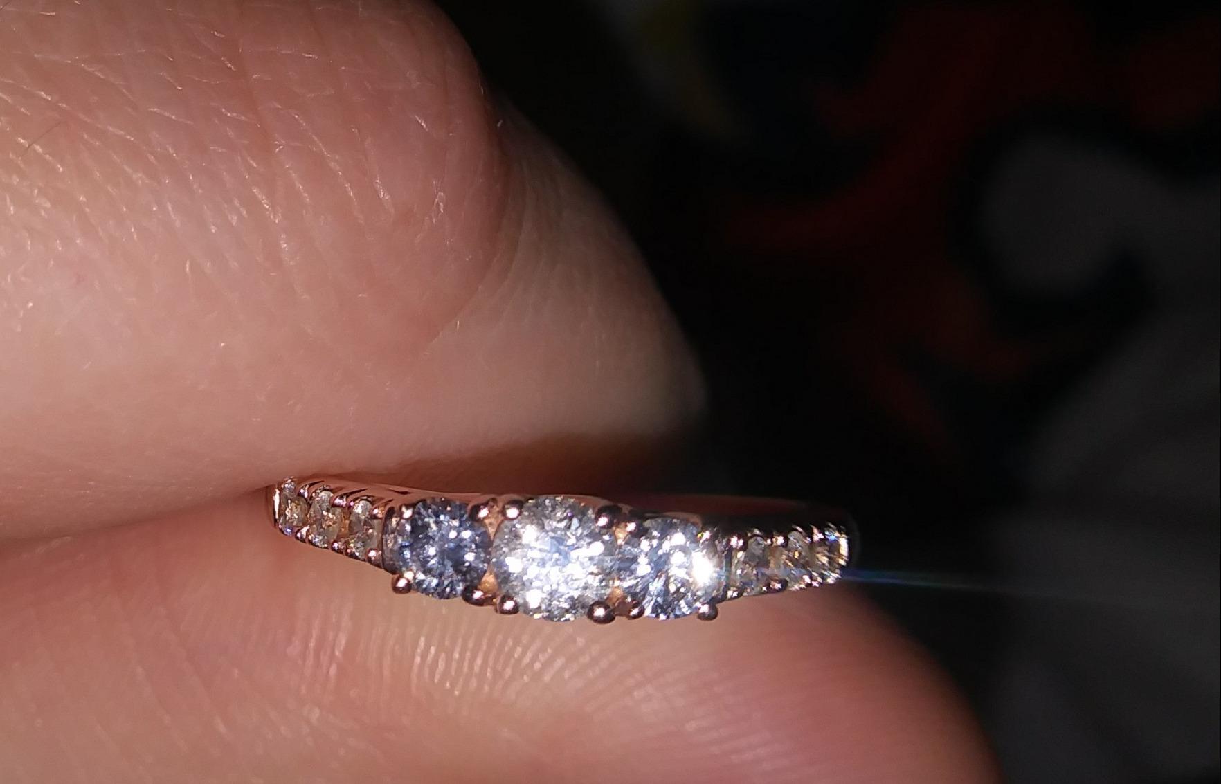 MauliJewels 10K Gold 0.50 Carat Lab Grown Diamond Halo Ring customer photo 2