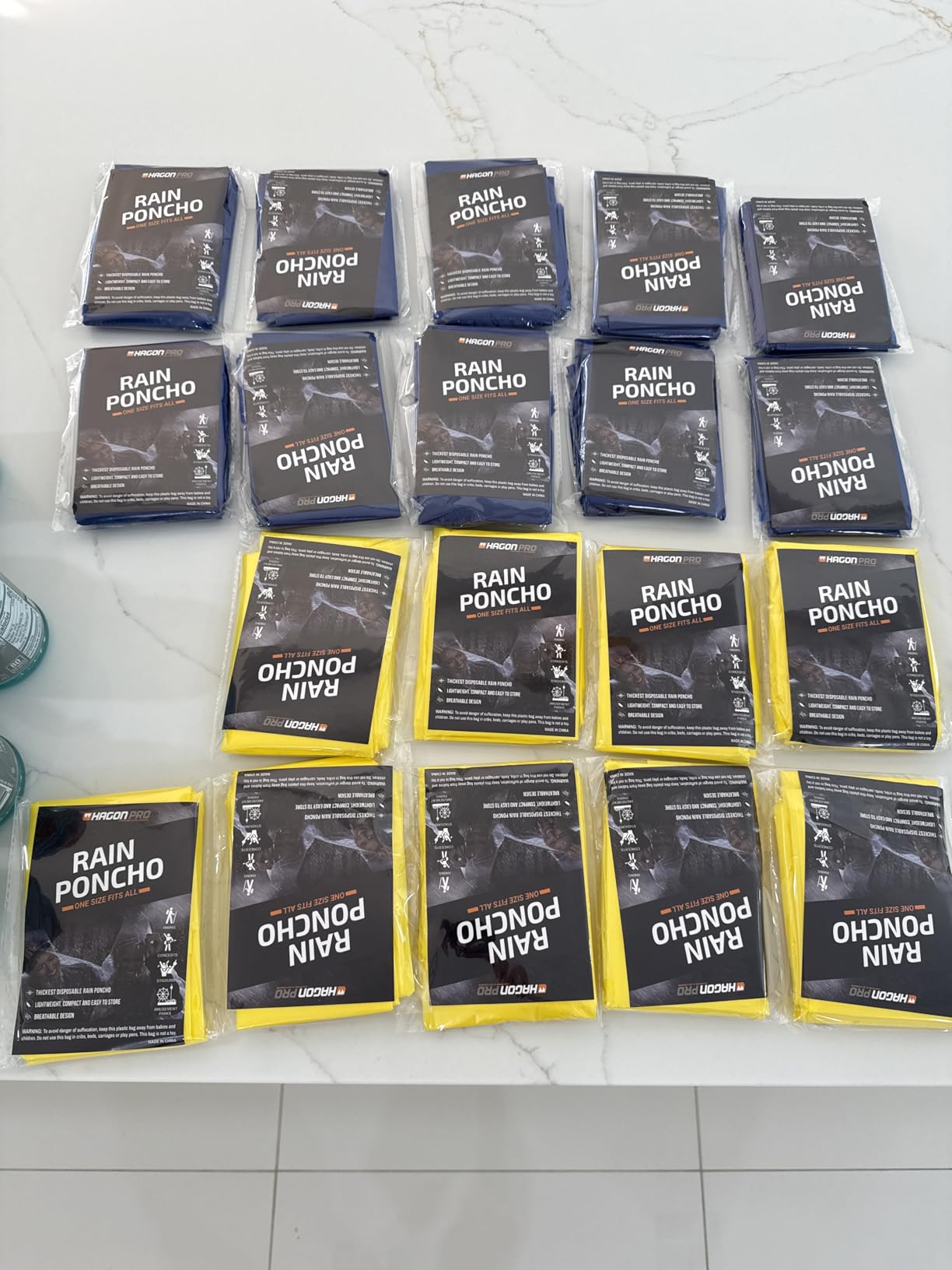 Hagon PRO Disposable Rain Ponchos for Adults (5 Pack) customer photo 1